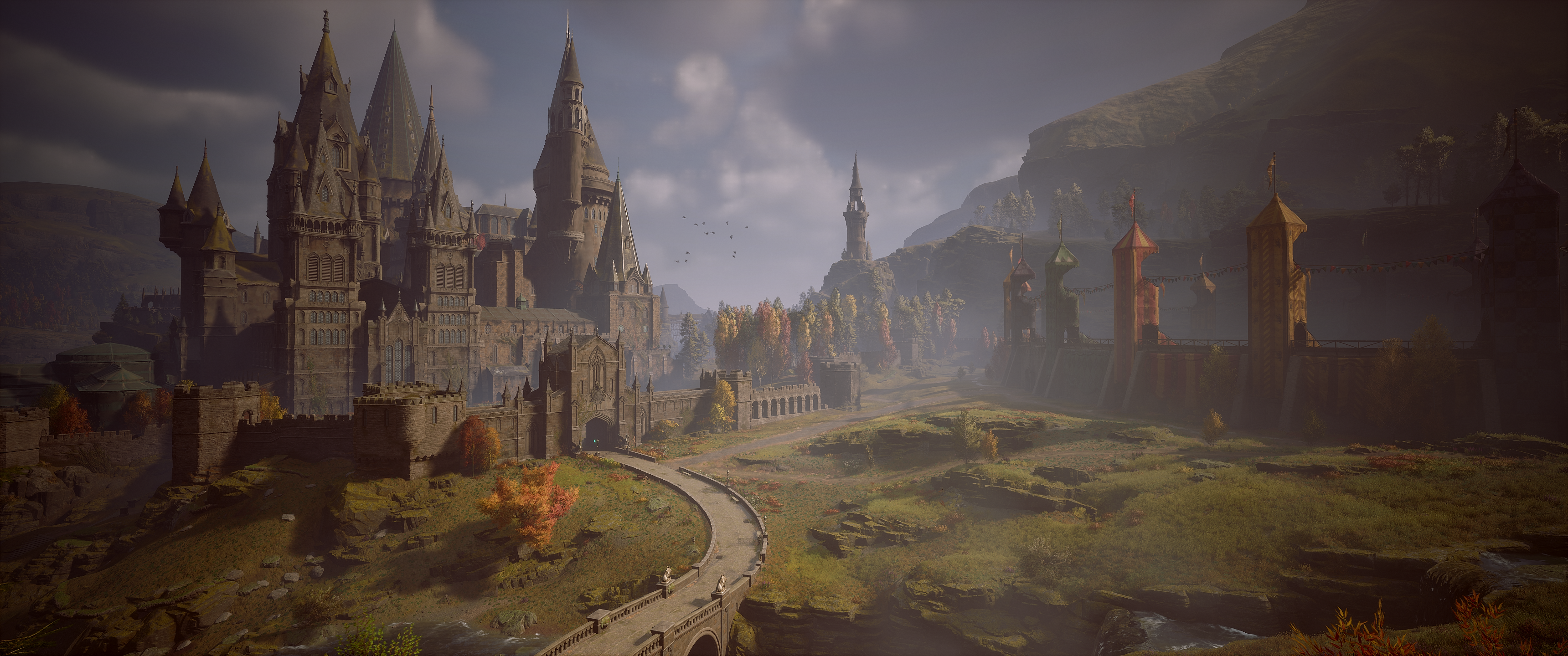 Wallpaper, video games, Hogwarts Legacy, Game CG, screen shot, Portkey Games 3440x1440