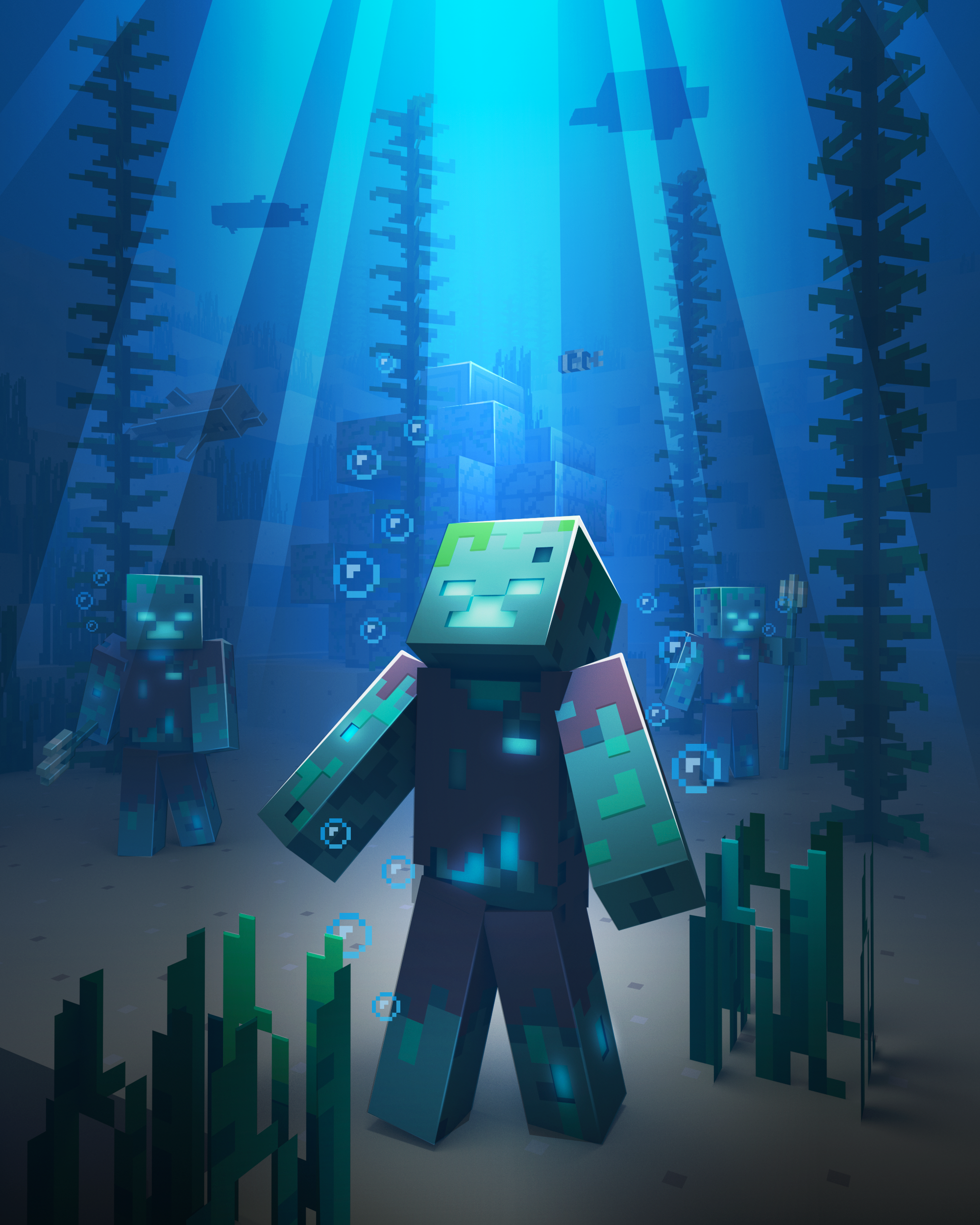 I made a new render of the drowned, hope you like it!
