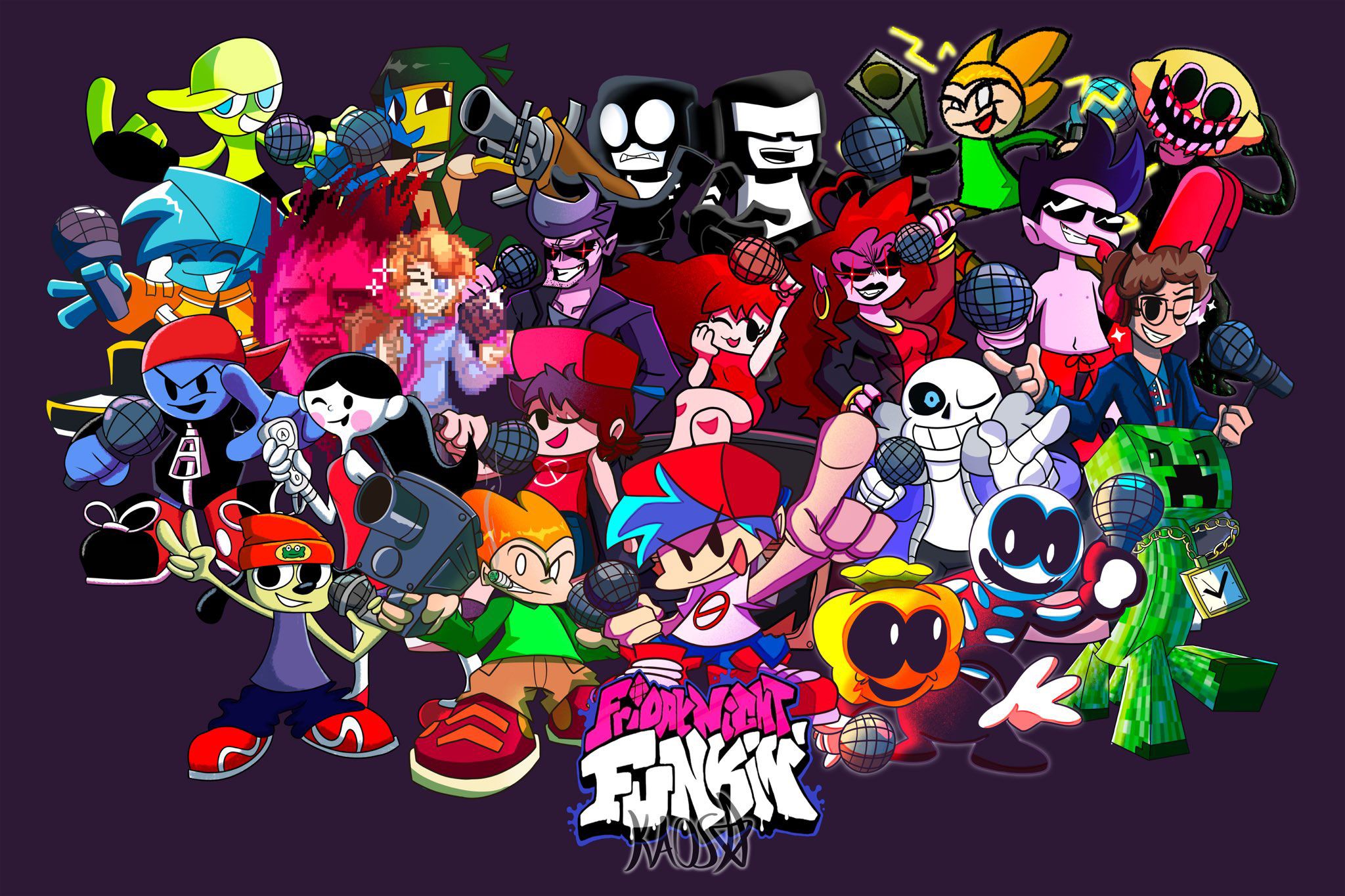 Friday Night Funkin Wallpaper. Desenhos, Os originais, Papel para impressão