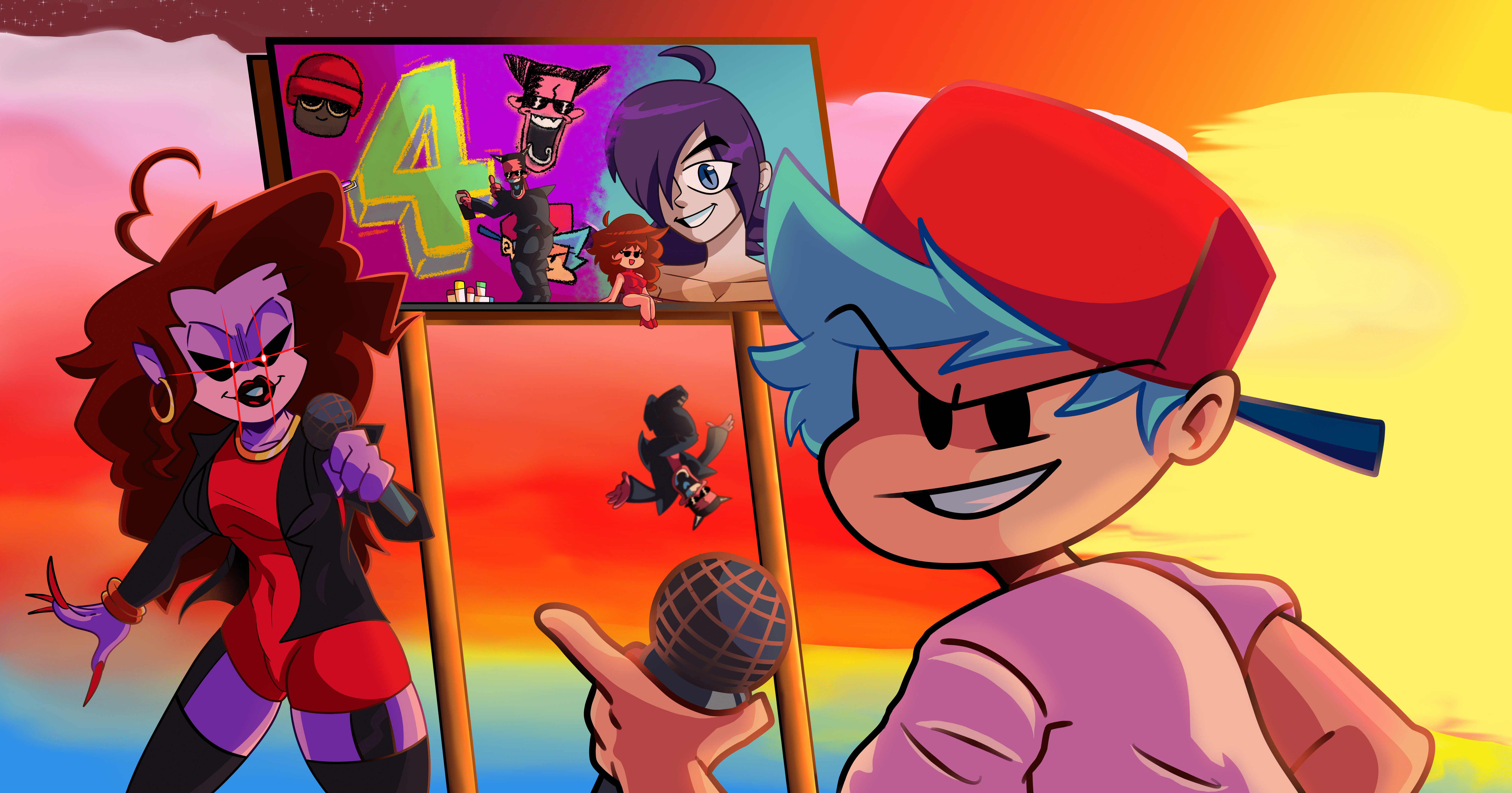 Friday Night Funkin 4K Gallery HD Wallpaper