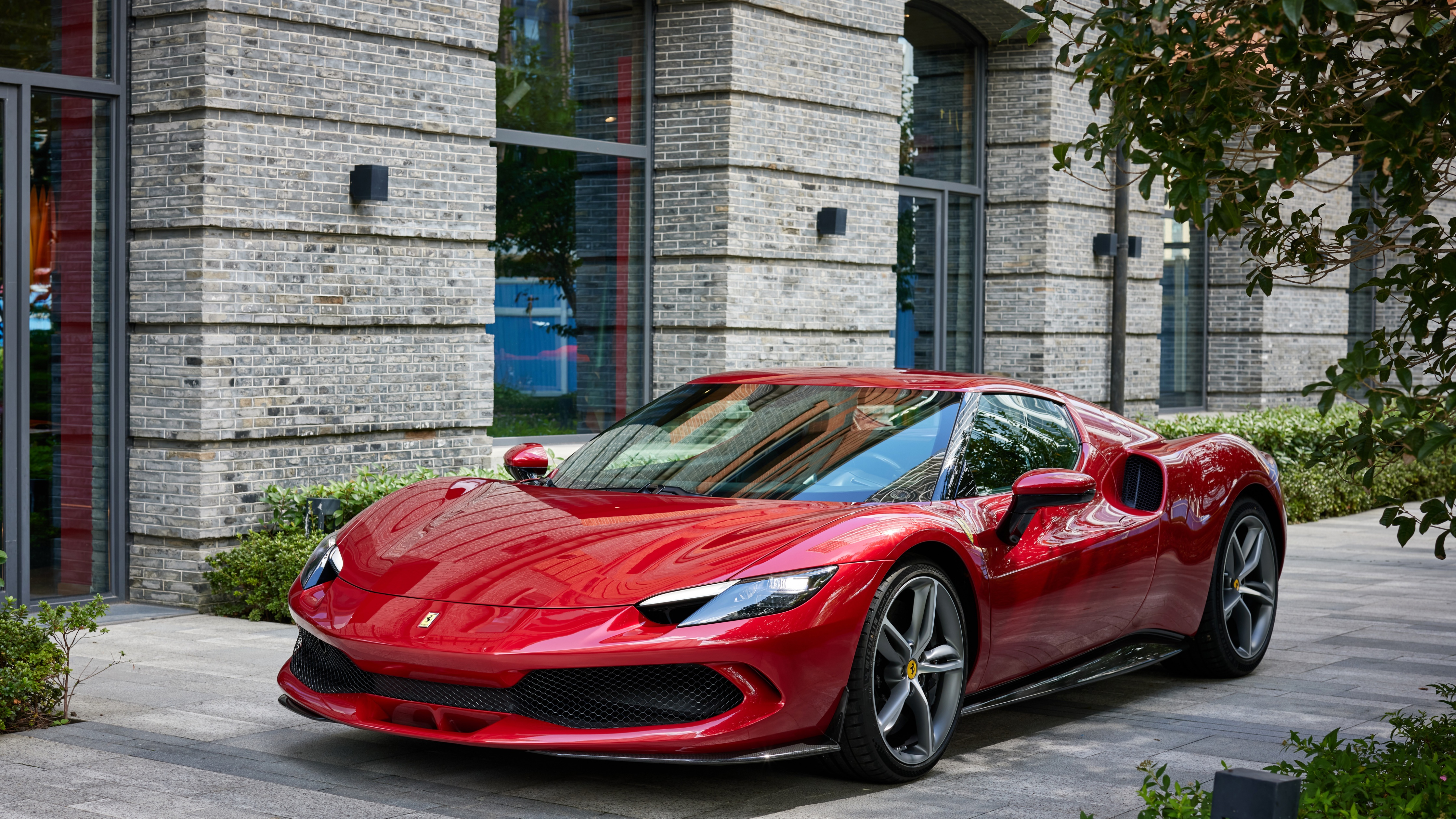 Ferrari 296 GTB Wallpaper 4K, Hybrid sports car, Cars