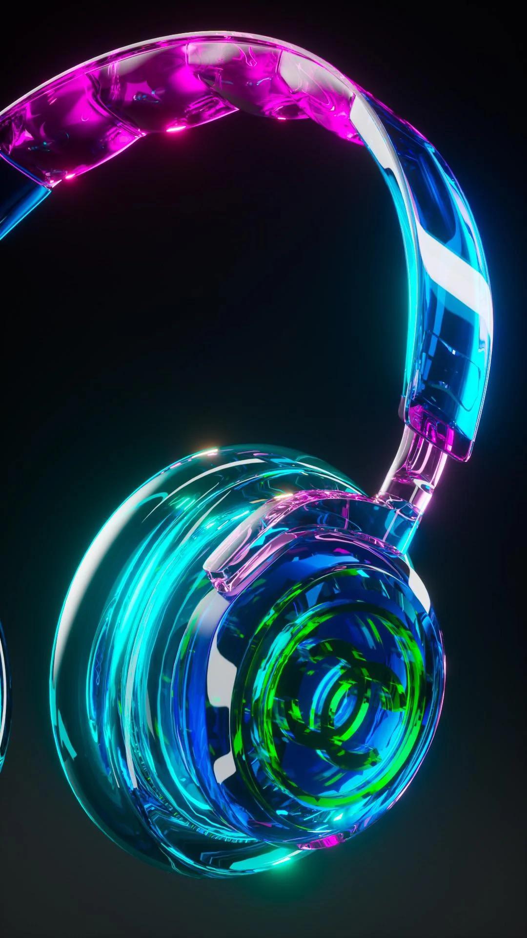 neon headphones