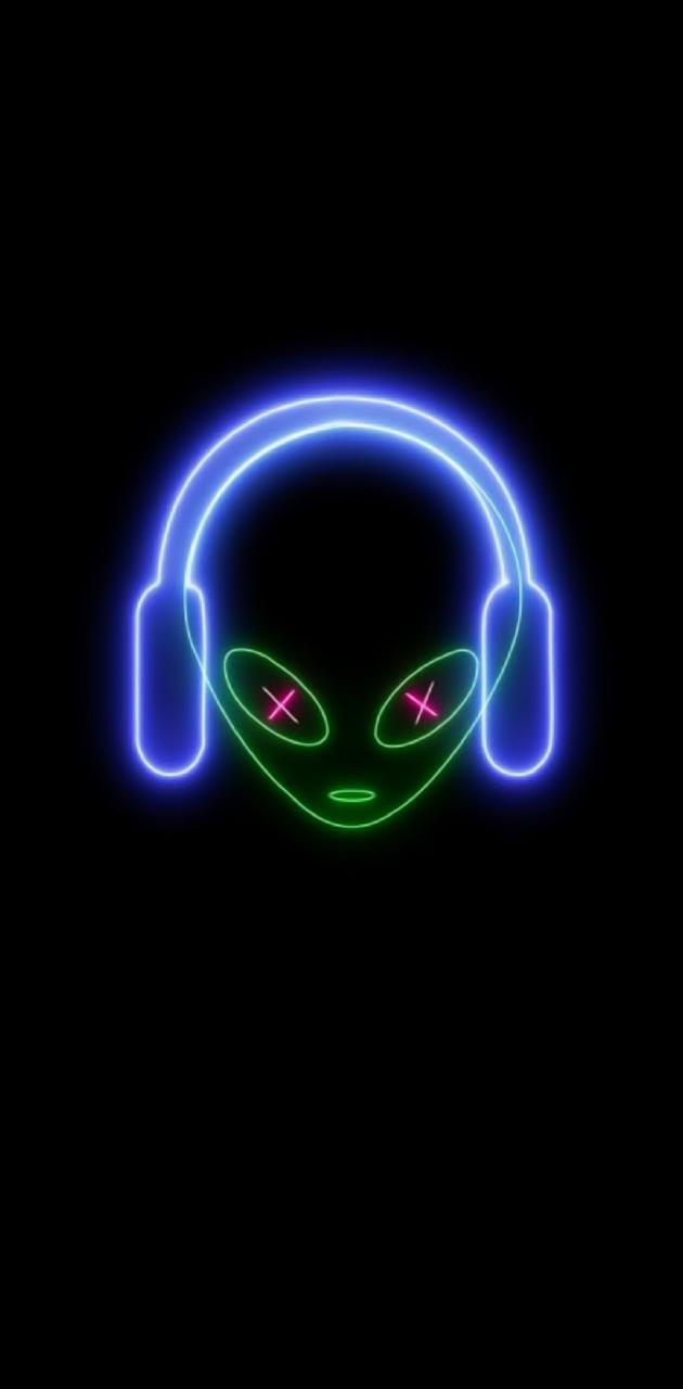 Neon Alien wallpaper