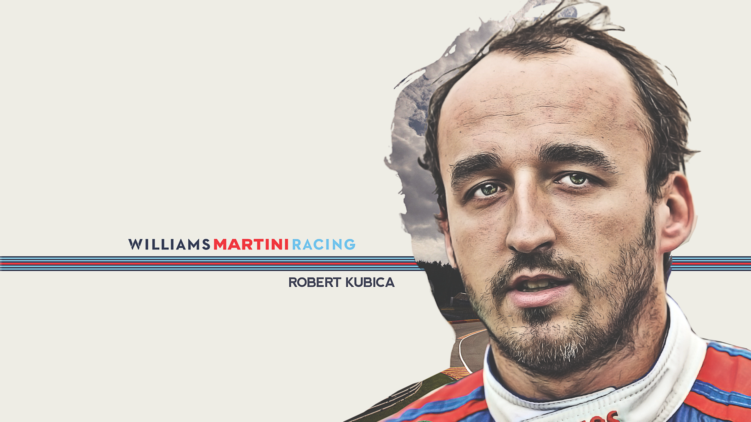 It was great seeing him out there again, so I made a Kubica wallpaper