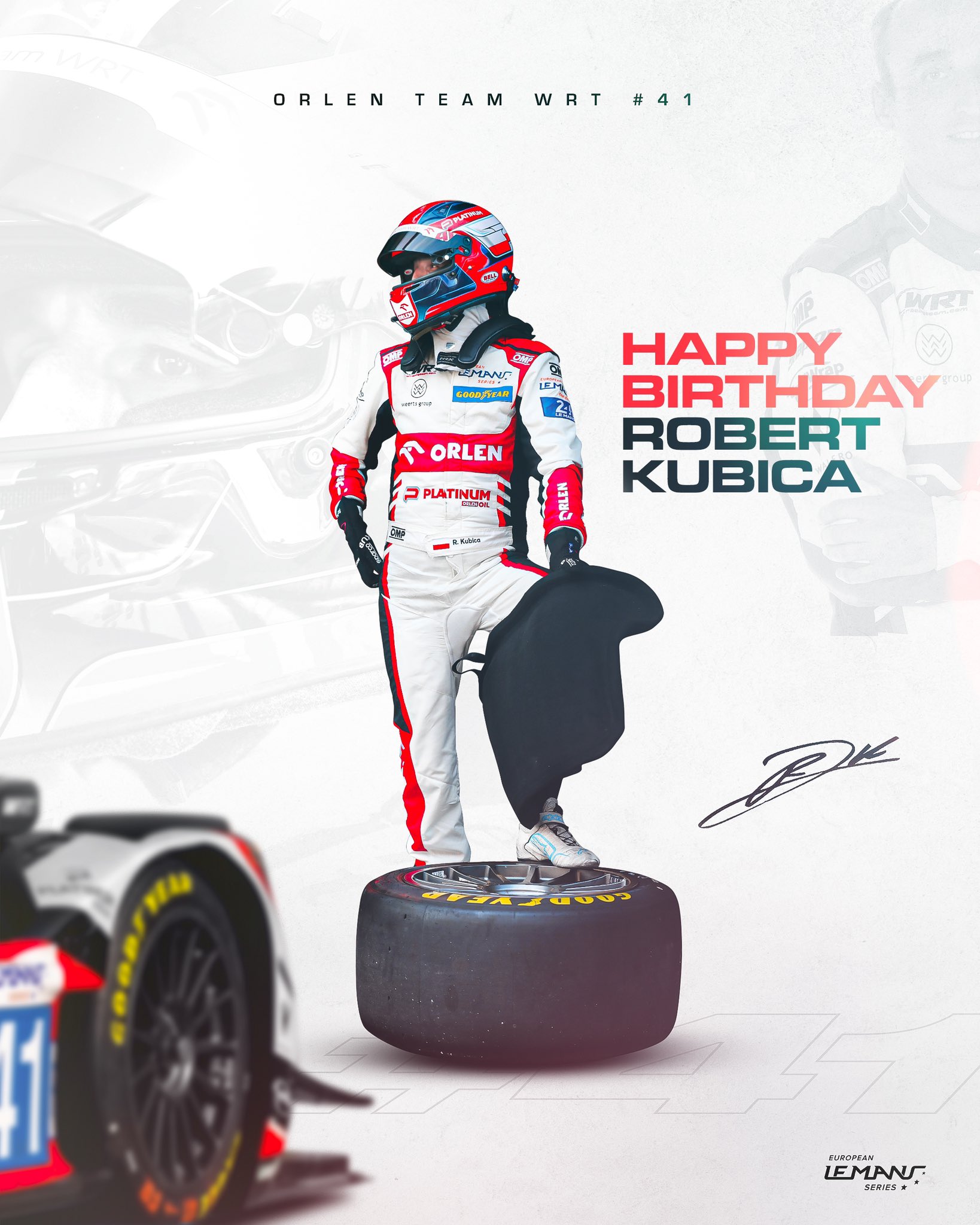 European Le Mans Series Birthday to the man himself, Robert Kubica!