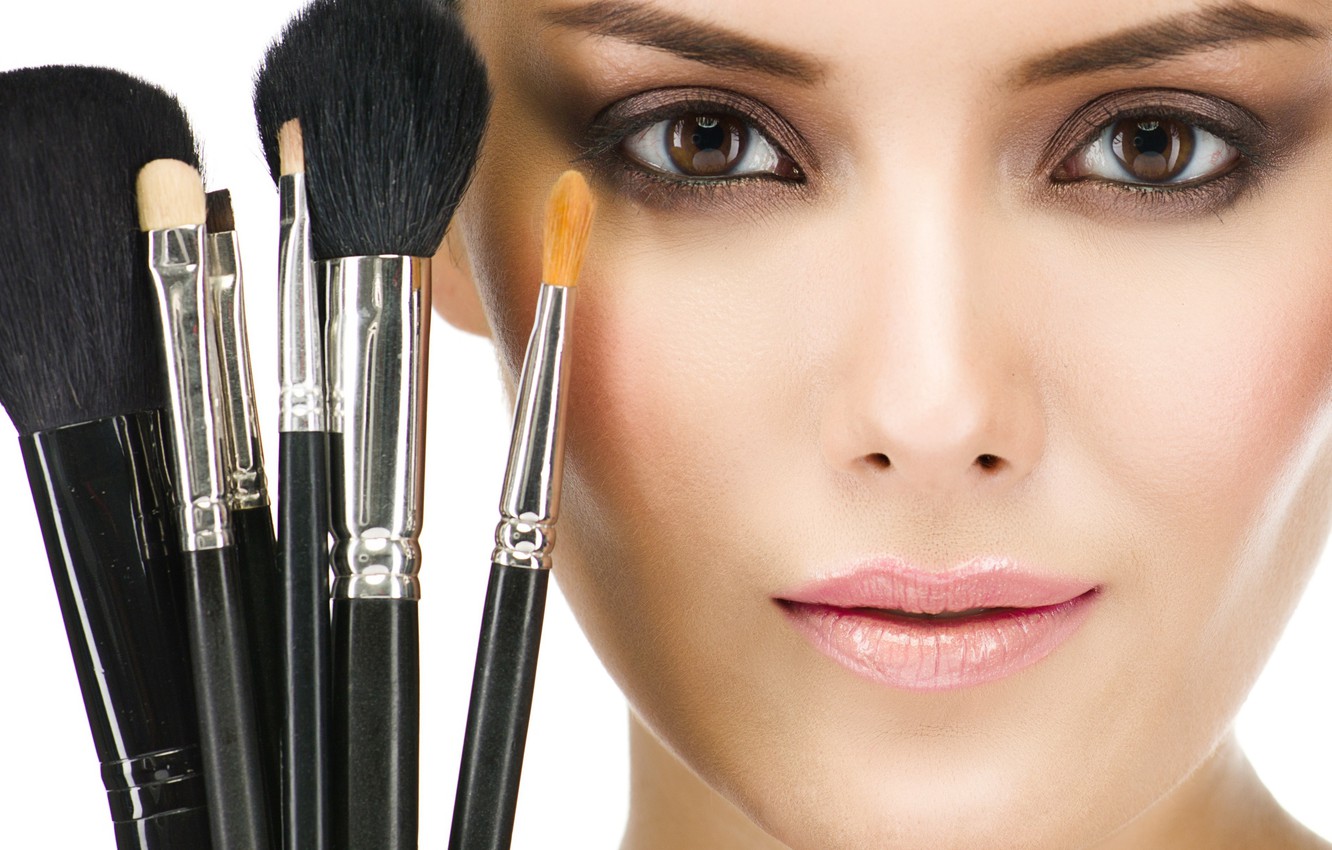 Wallpaper woman, Makeup, brushes image for desktop, section девушки
