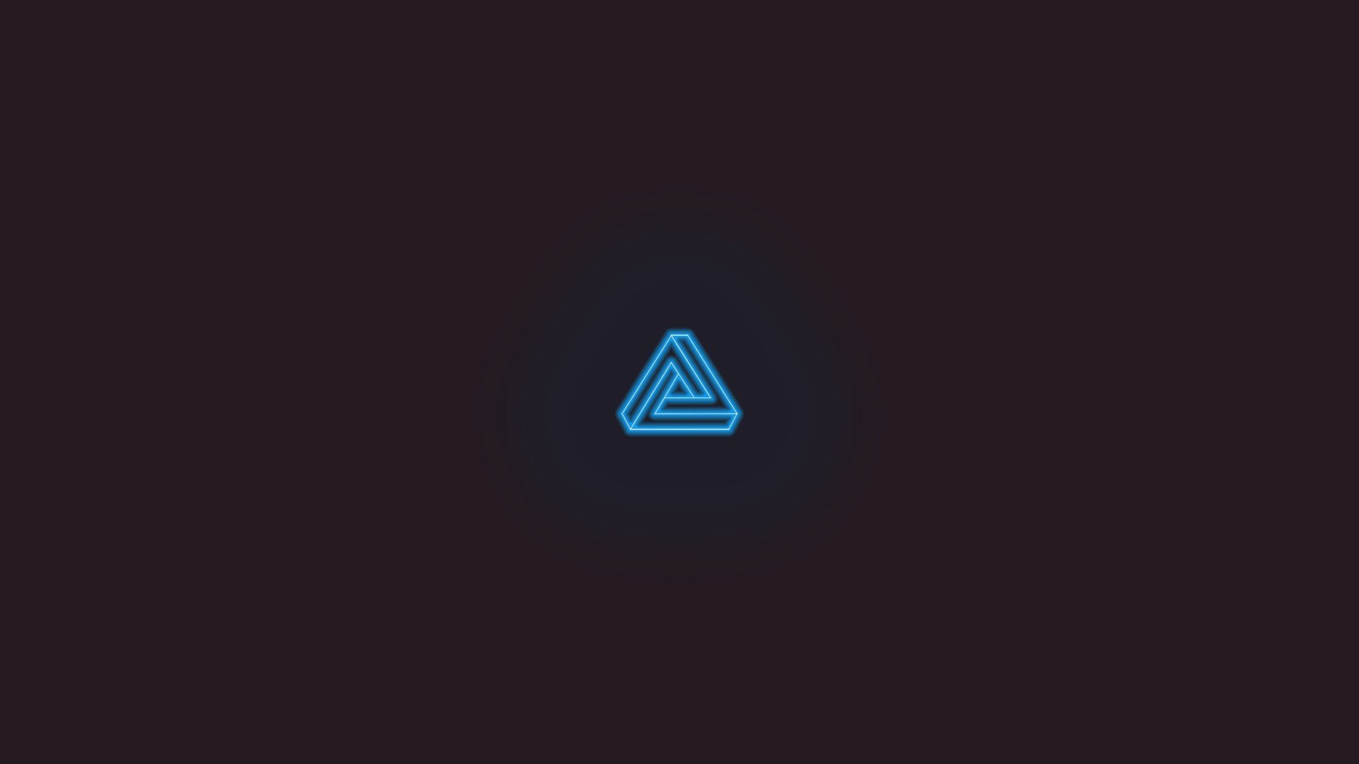 blue, Simple, Photohop, Penrose triangle, Neon HD Wallpaper / Desktop and Mobile Image & Photo