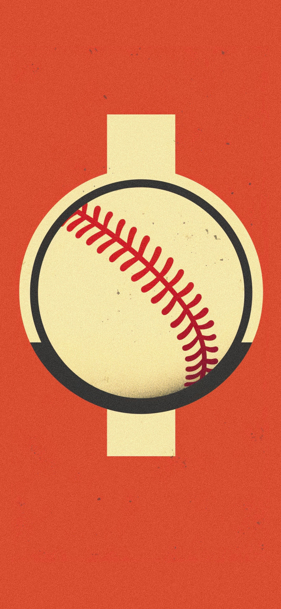 Baseball Retro Red Wallpaper Wallpaper for iPhone