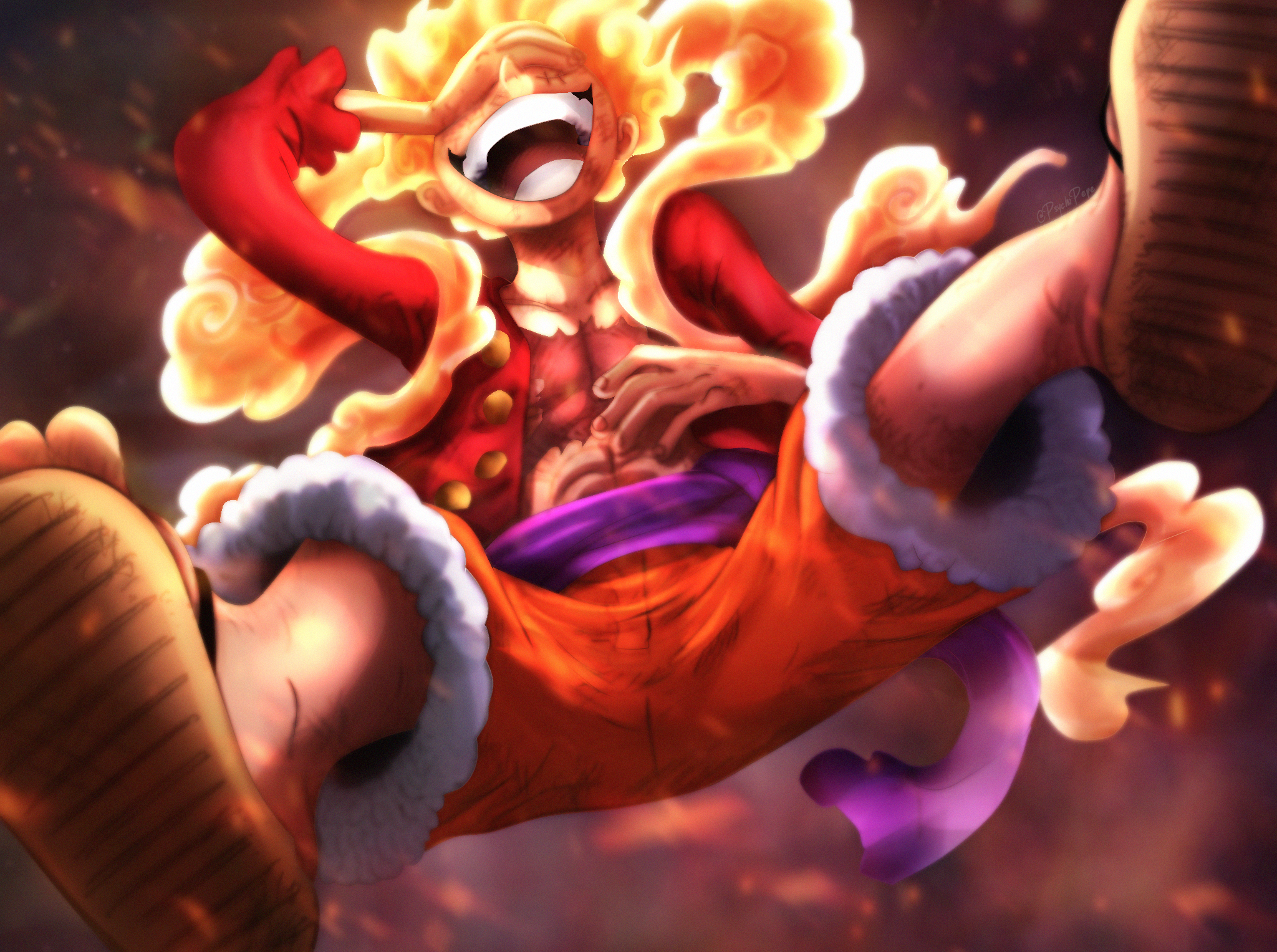 Luffy Gear 5 One Piece Gomu Gomu No Mi Live Wallpaper - MoeWalls