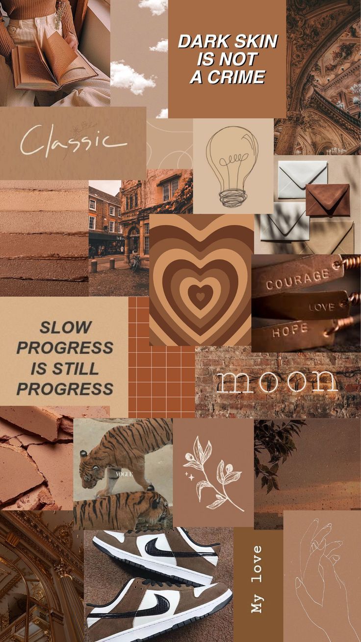 brown collage wallpaper. Wallpaper, Aesthetic wallpaper, Wallpaper quotes. Simple iphone wallpaper, Pretty wallpaper iphone, iPhone wallpaper girly