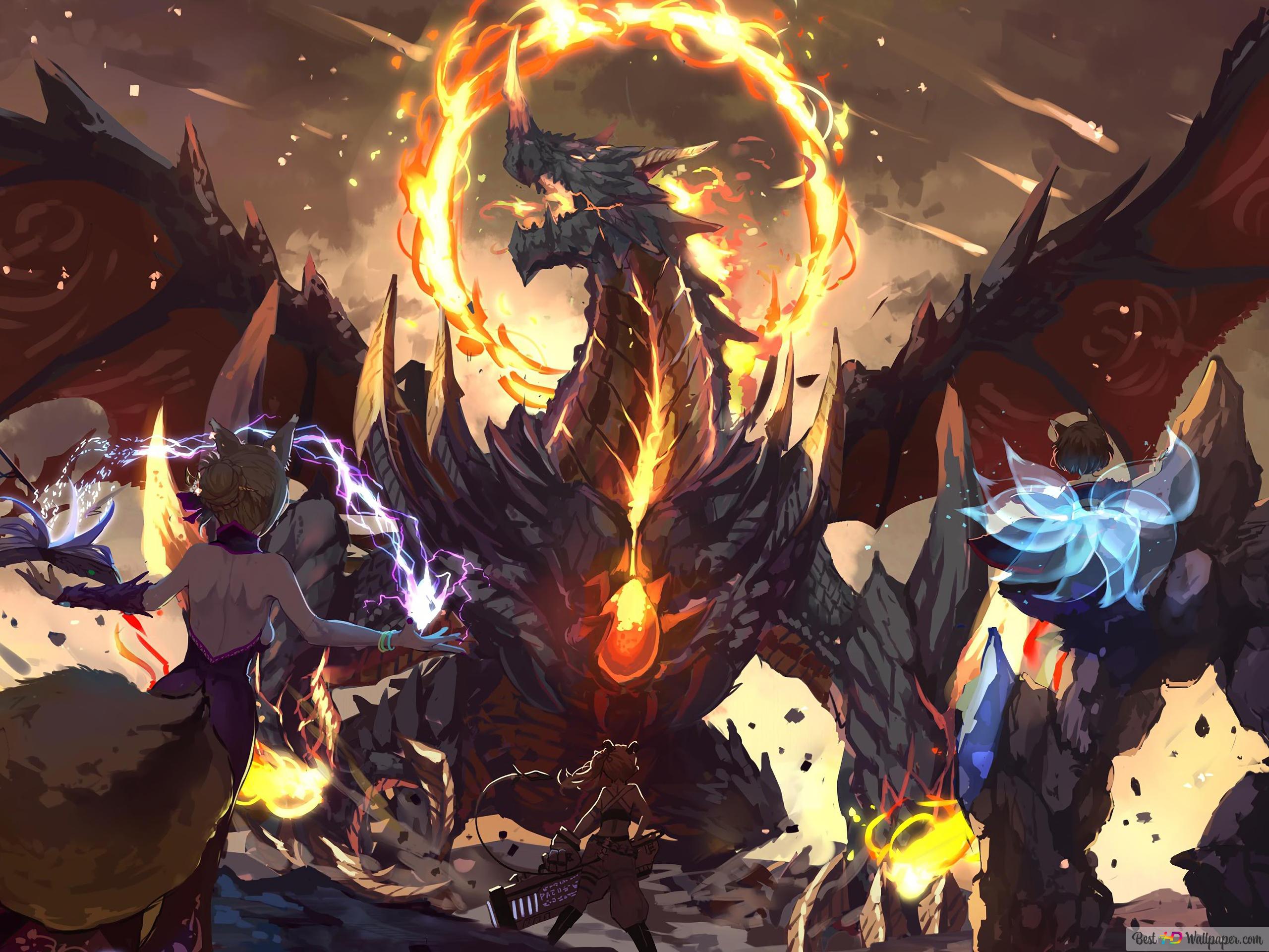 Dragon Anime 4K wallpaper download