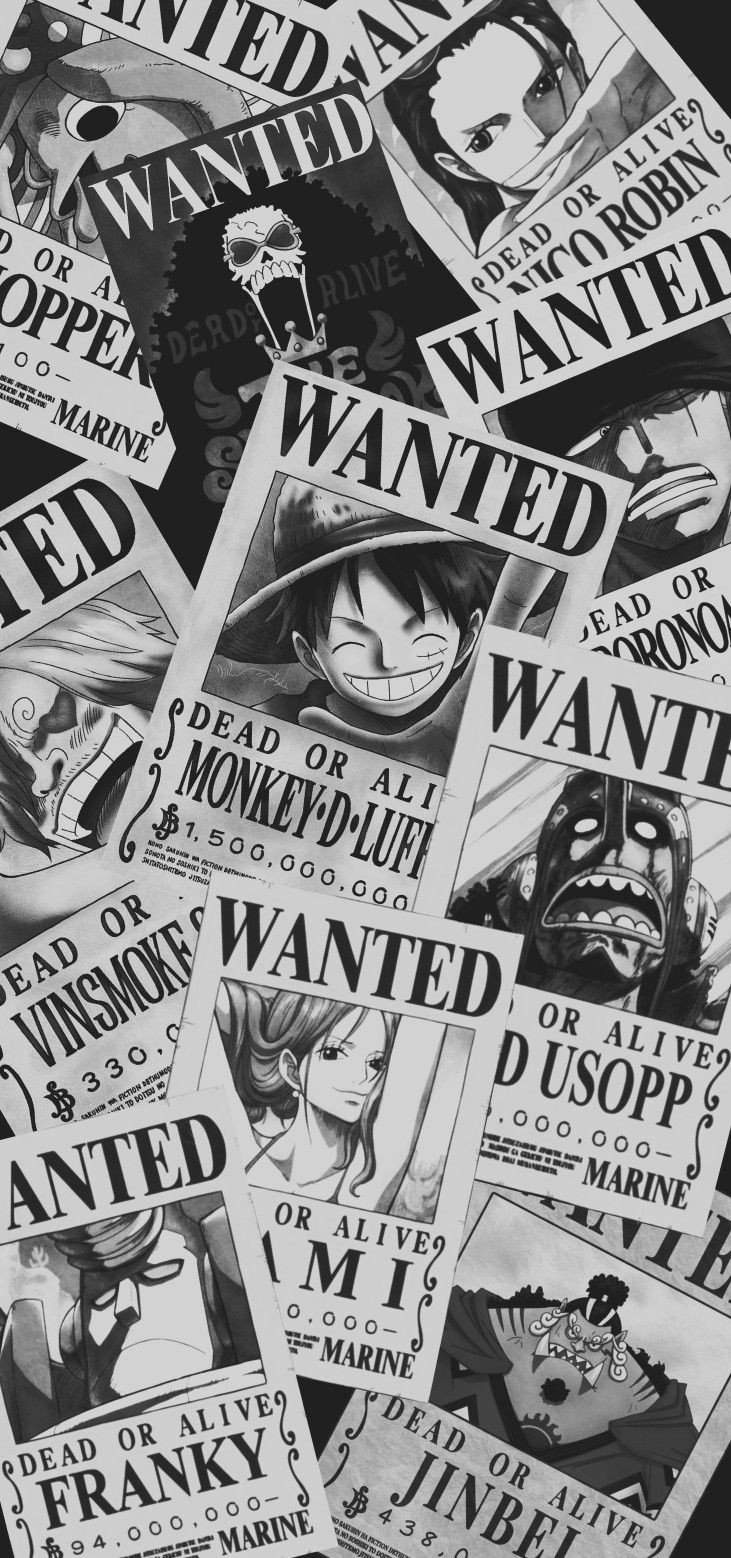 One Piece Wanted Poster wallpaper. One piece wallpaper iphone, Anime wallpaper iphone, One piece comic