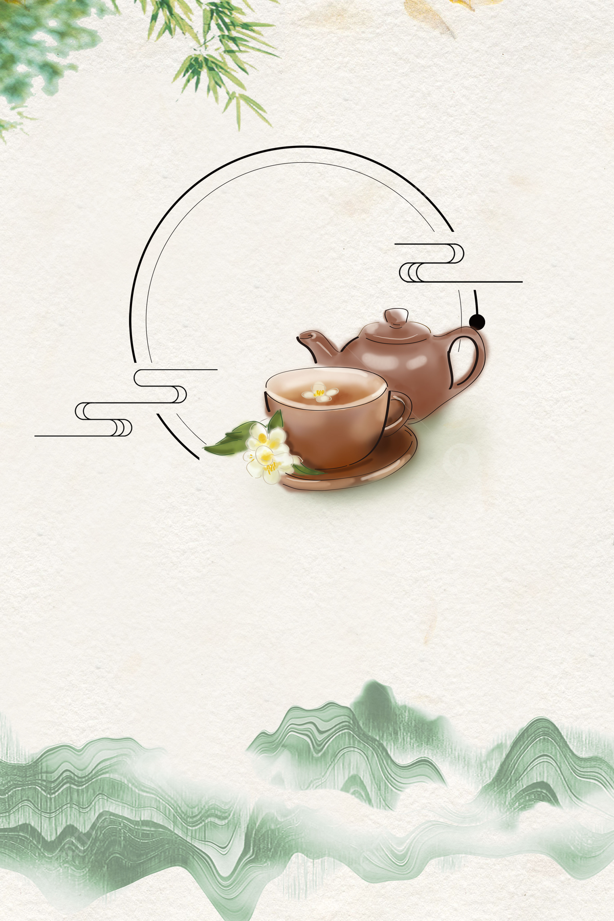 Vintage Chinese Style Tea Ceremony Background Wallpaper Image For Free Download