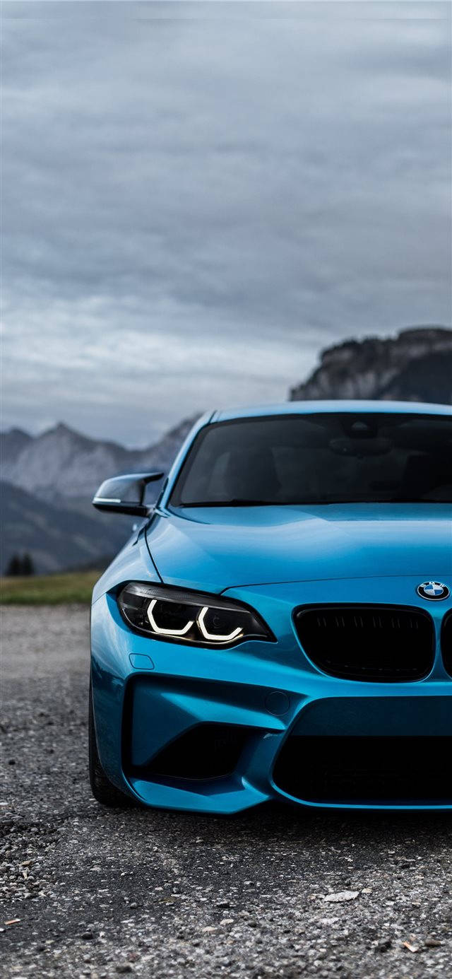 Download Blue Bmw M2 iPhone Car Wallpaper