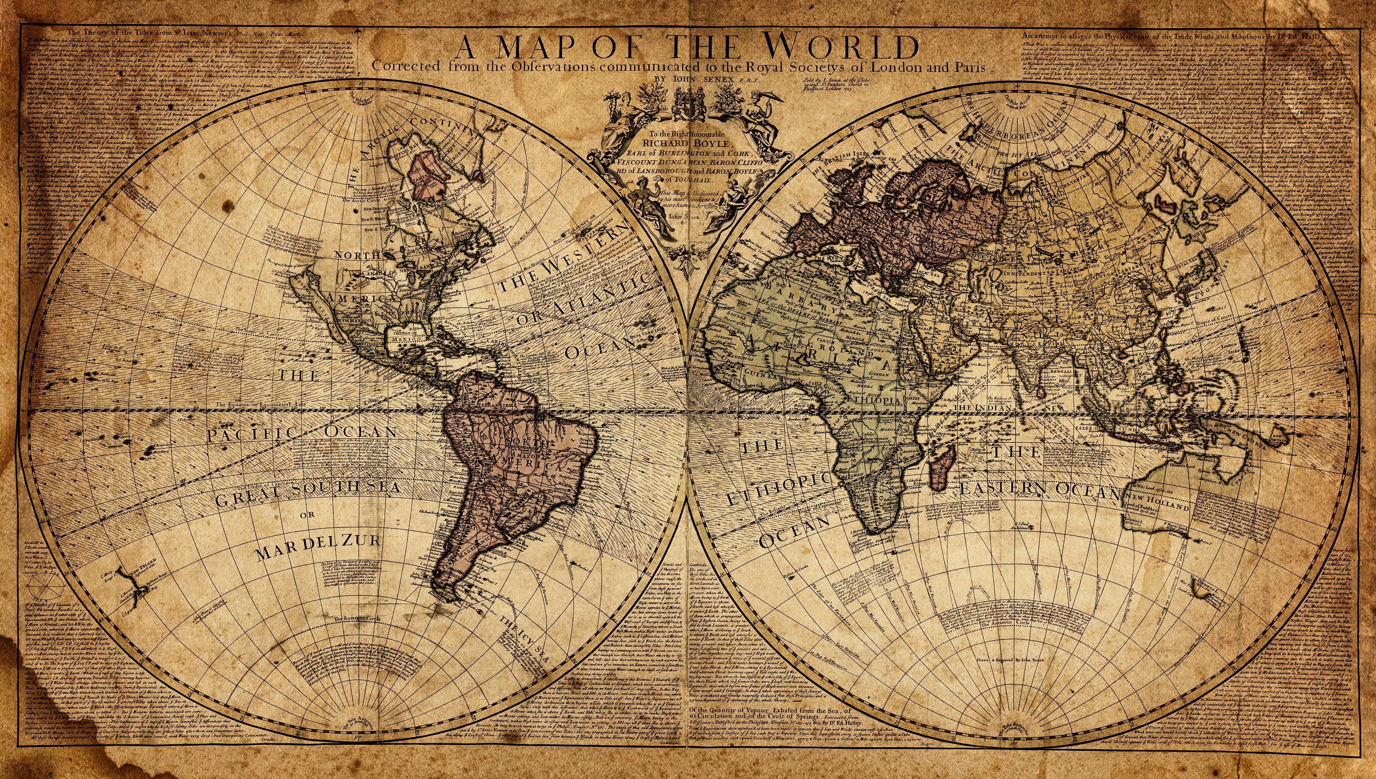 Ancient World Map Wallpaper