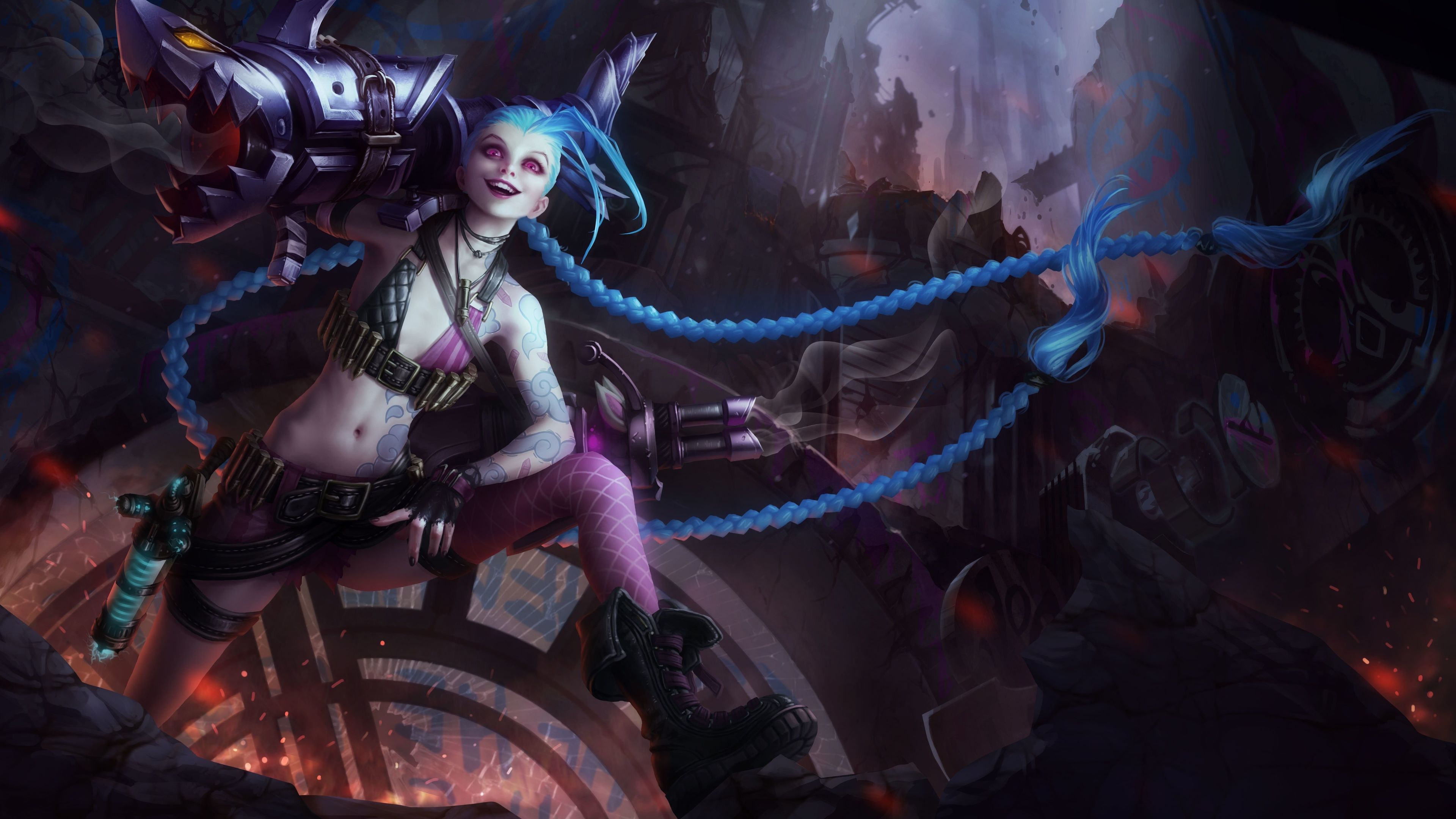 Wallpaper 4k League Of Legends Jinx 4k Wallpaper