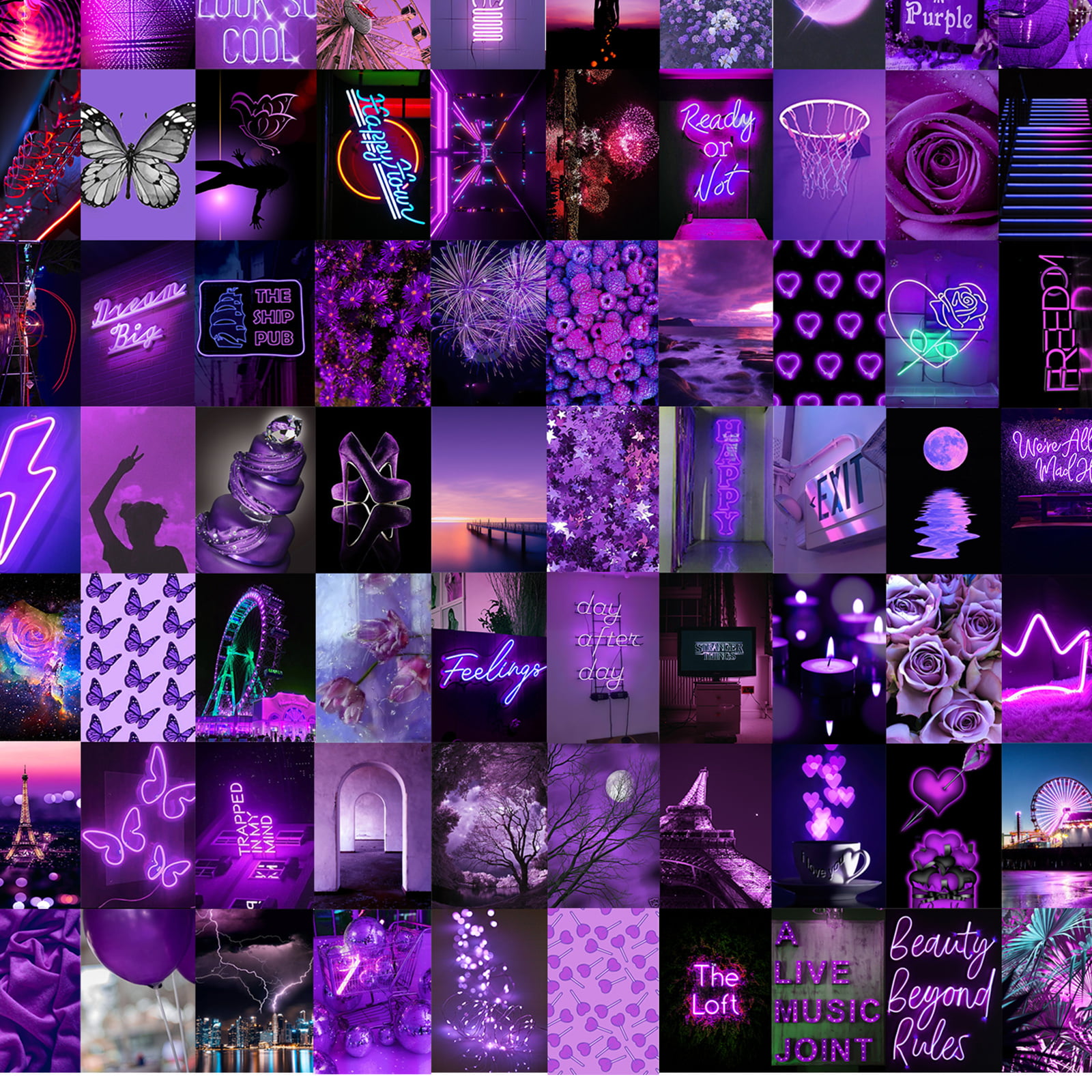 Dark Purple Collage Wallpapers - Wallpaper Cave
