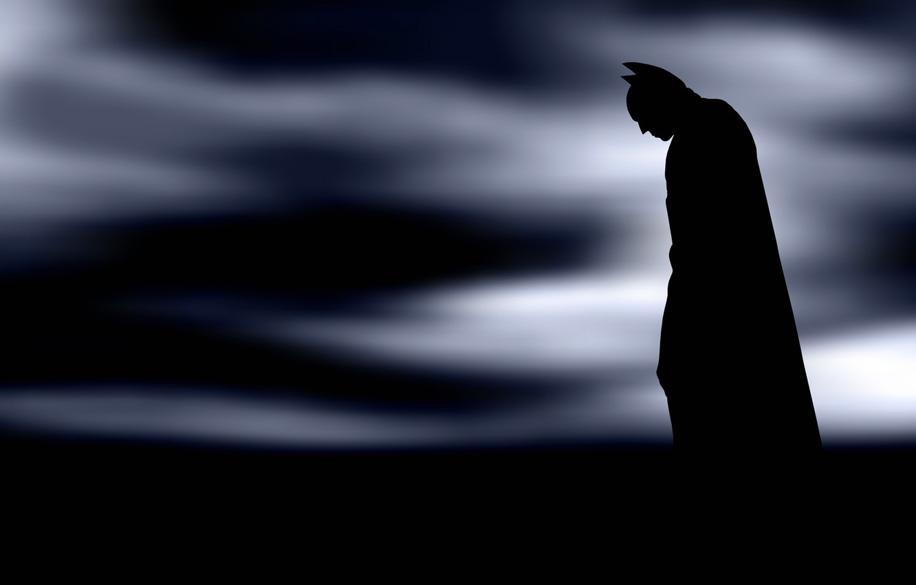 Wallpaper silhouette, Batman, superhero, Arkham image for desktop, section фильмы