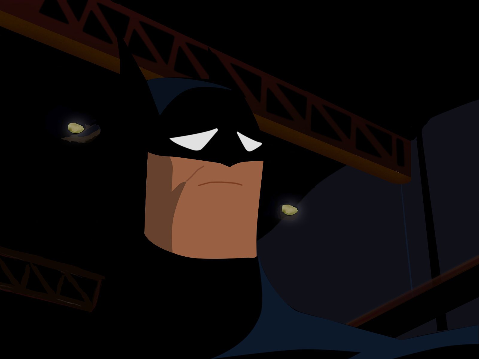 Just batman, with a sad face