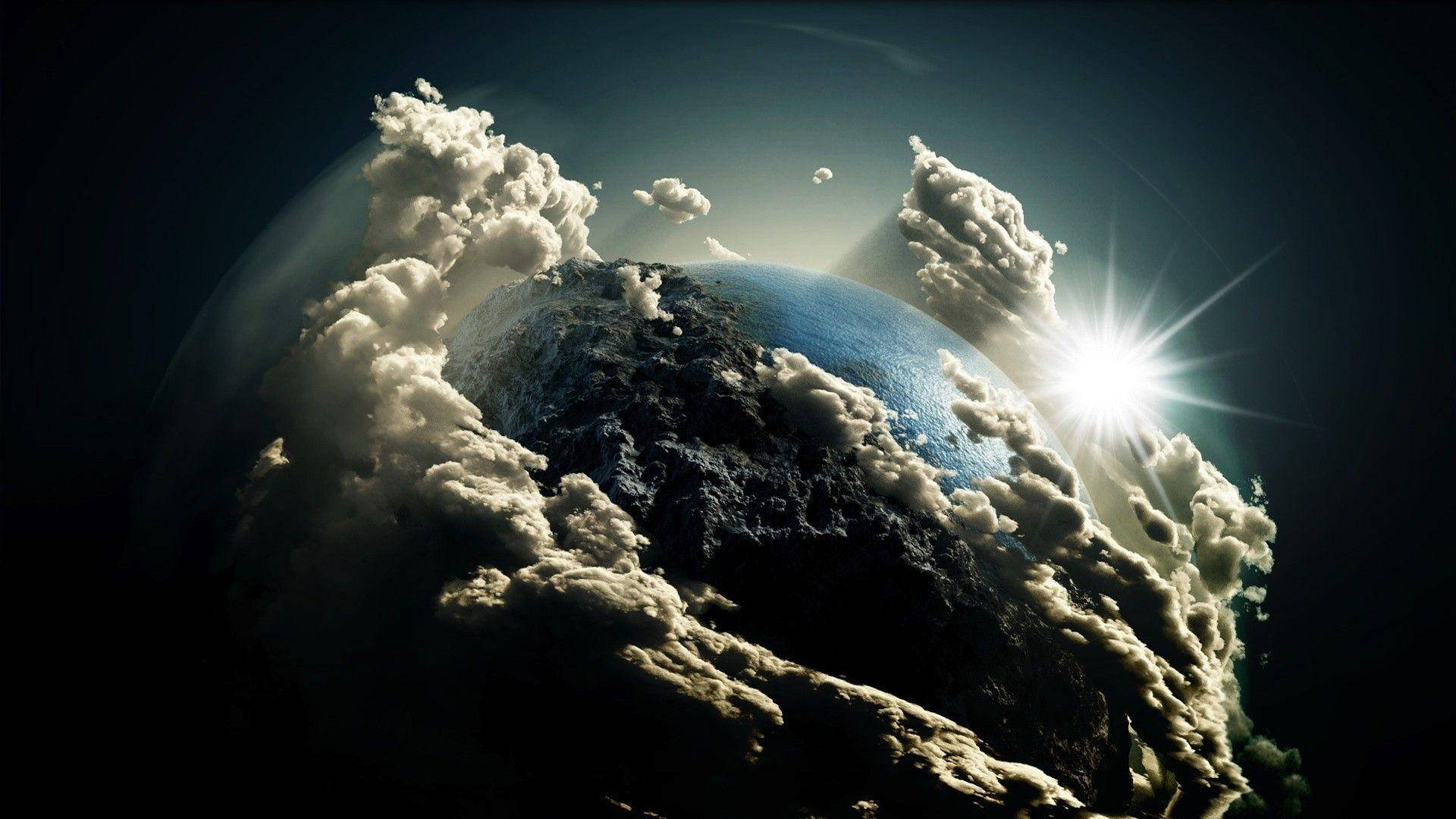 Download Coolest Fantasy Earth Clouds Wallpaper