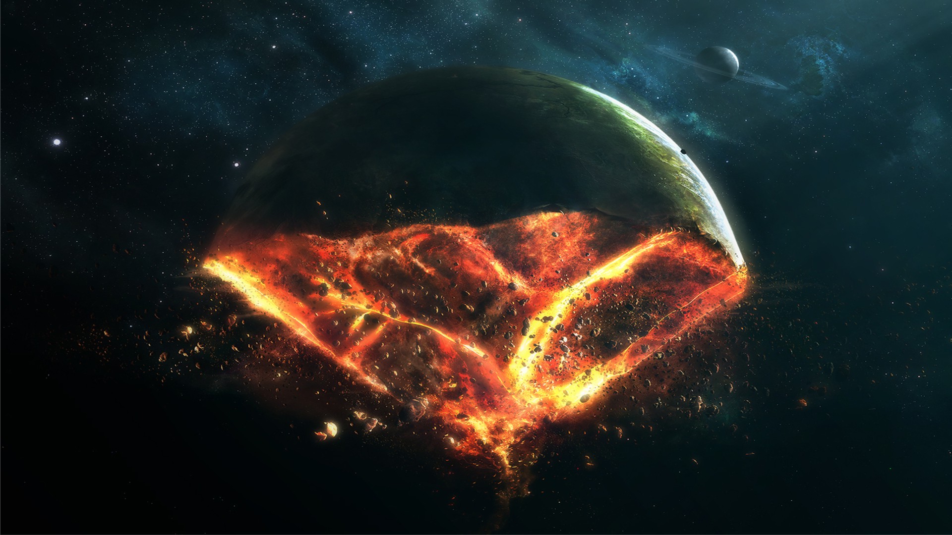 Wallpaper, landscape, fantasy art, planet, nature, sky, artwork, Earth, space art, nebula, universe, Razer, graphics, 1920x1080 px, computer wallpaper, atmosphere of earth, special effects, outer space, astronomical object, geological phenomenon, visual
