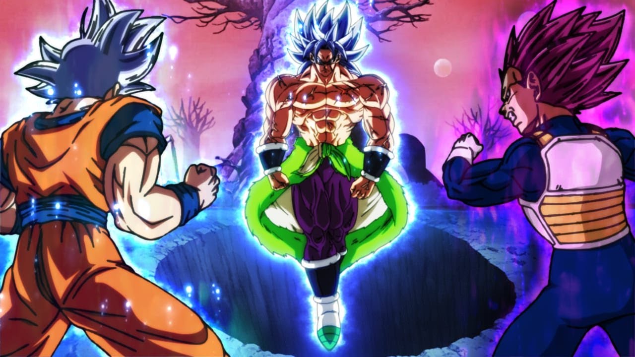 Broly MUI vs Goku UltraInstinto and Vegeta EGO