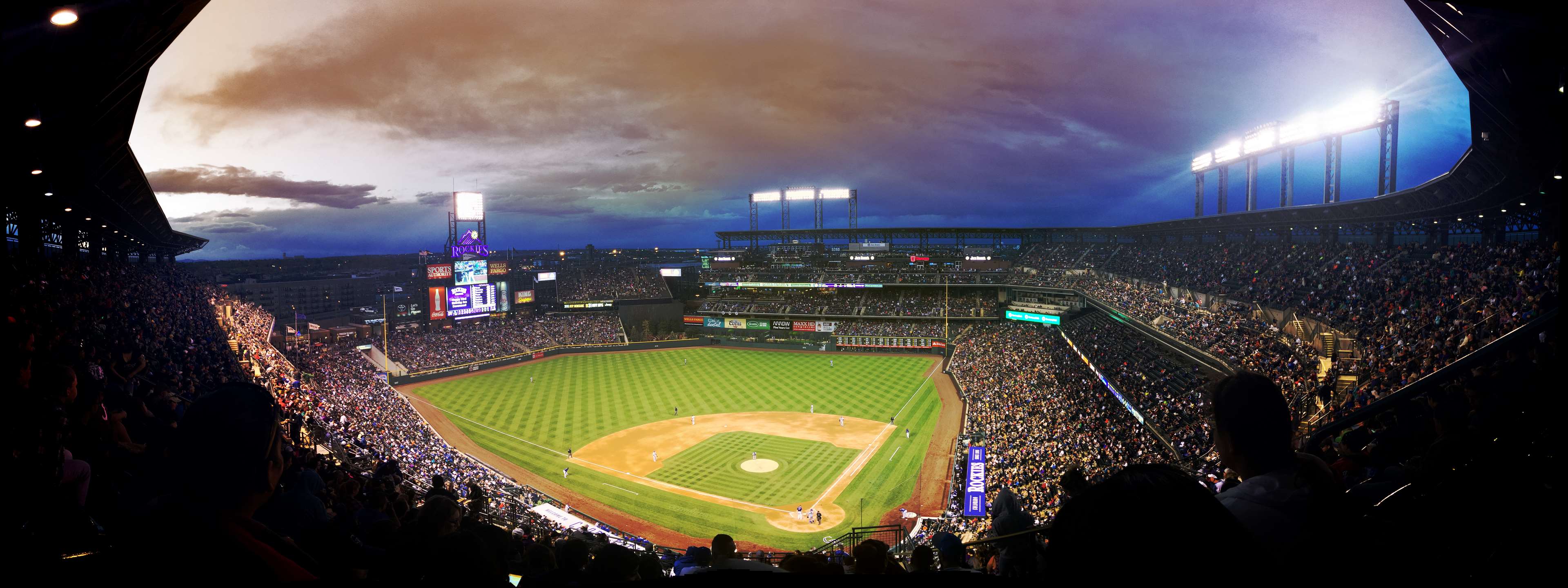 baseball, crowd, game, lights, spectators, sport, sports field, stadium 4k wallpaper