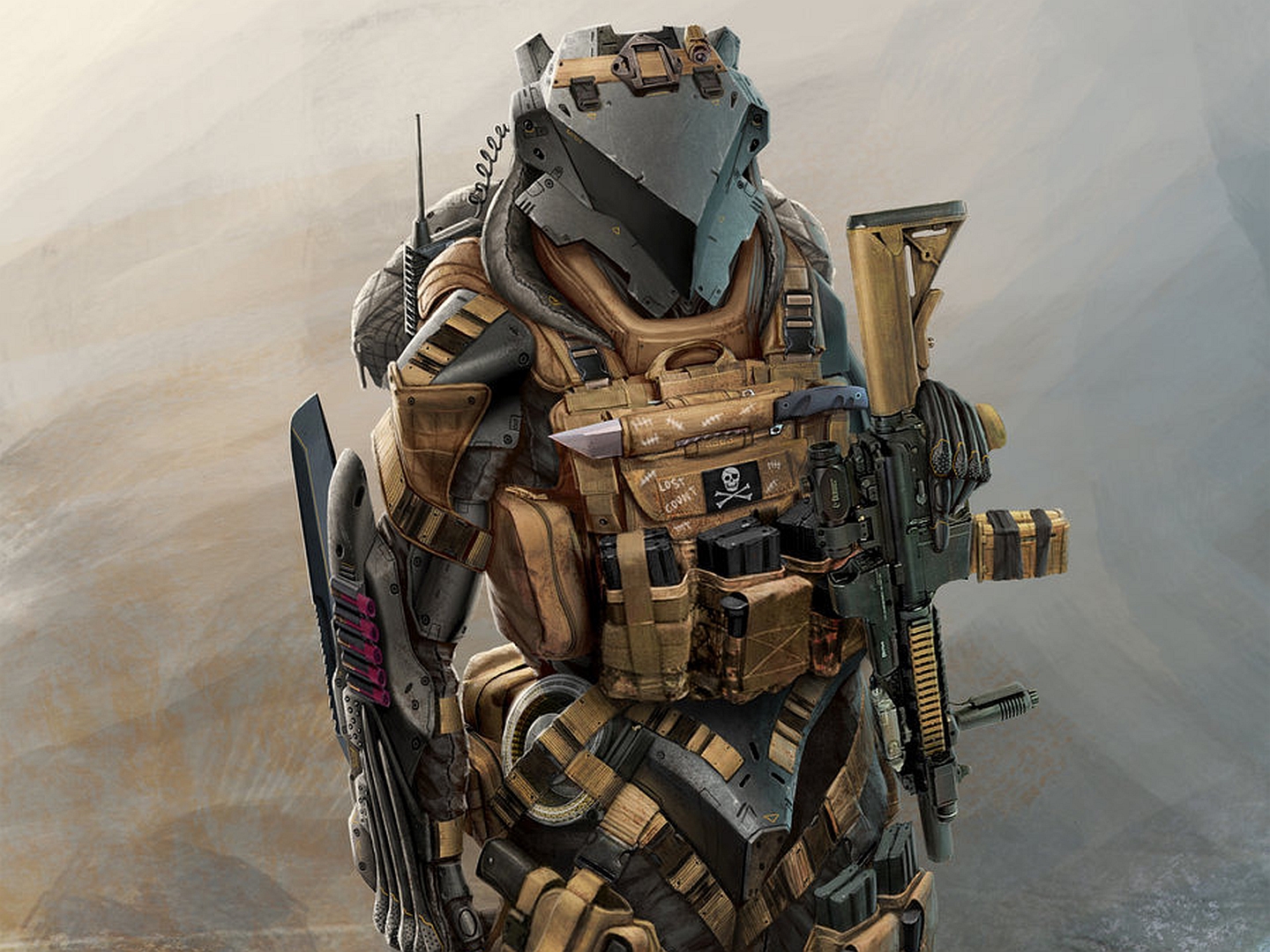 Sci Fi Warrior Wallpaper