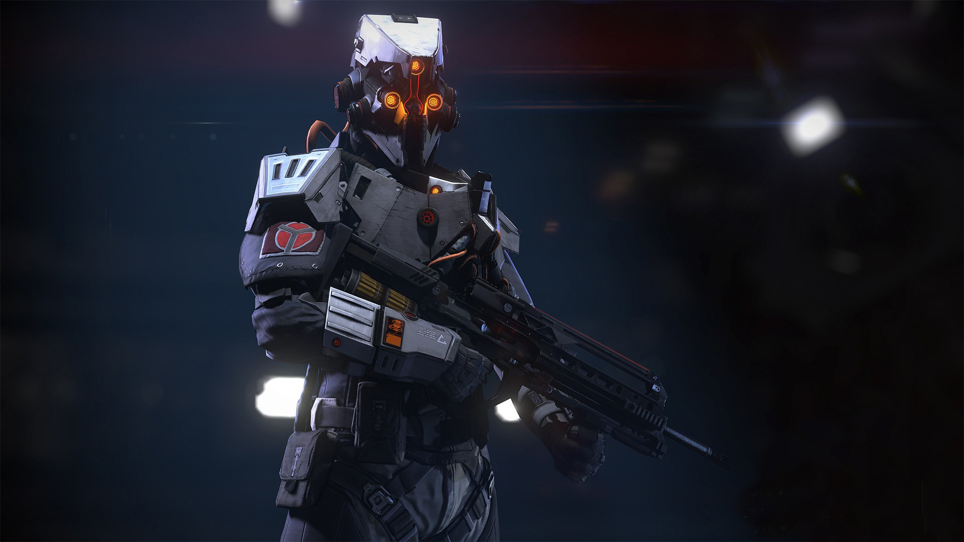 Wallpaper, gun, video games, futuristic, weapon, CGI, soldier, Killzone, helmet, science fiction, armor, machine, darkness, screenshot, mecha, computer wallpaper 1920x1080