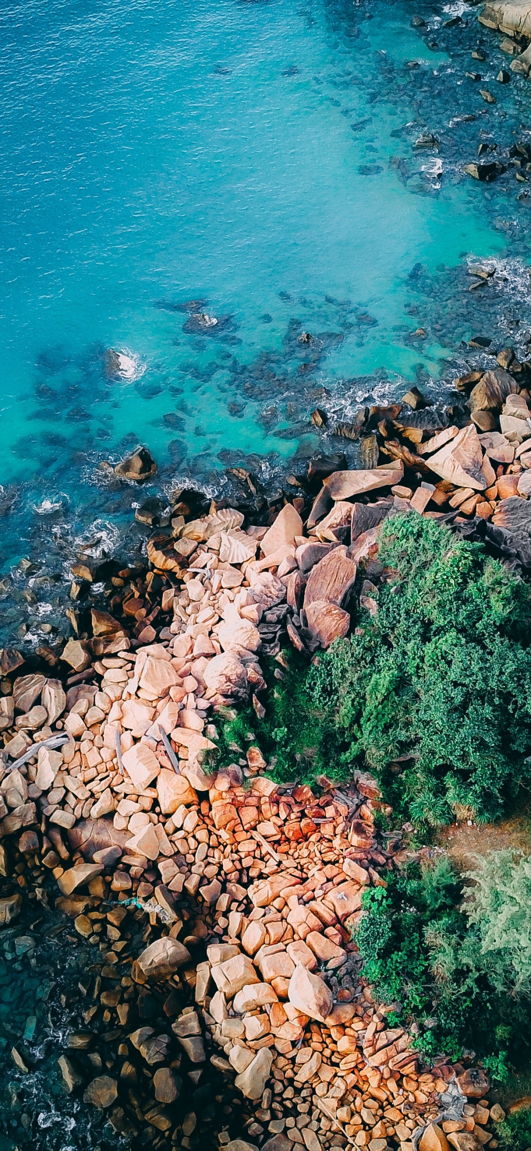 Seashore Wallpaper 4K, Coastline, Rocks, Nature