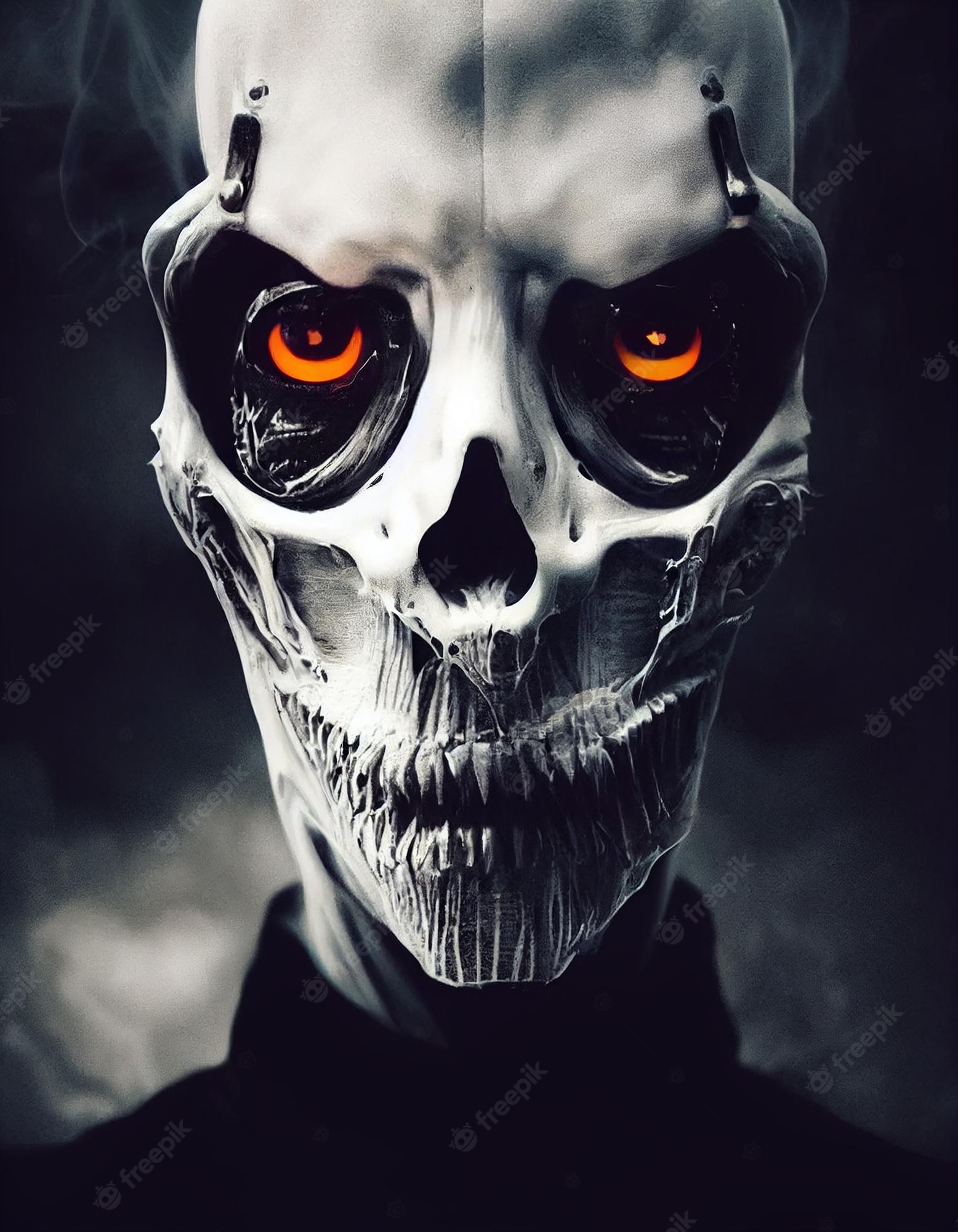 Premium Photo. Paranormal spooky demon horror movie character 3D conceptual art illustration