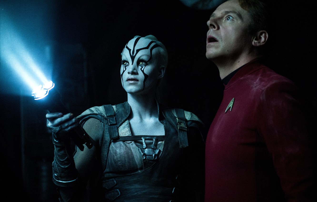 Wallpaper cinema, ufo, space, girl, Star Trek, soldier, woman, alien, man, movie, planet, blonde, film, engineer, uniform, Simon Pegg image for desktop, section фильмы