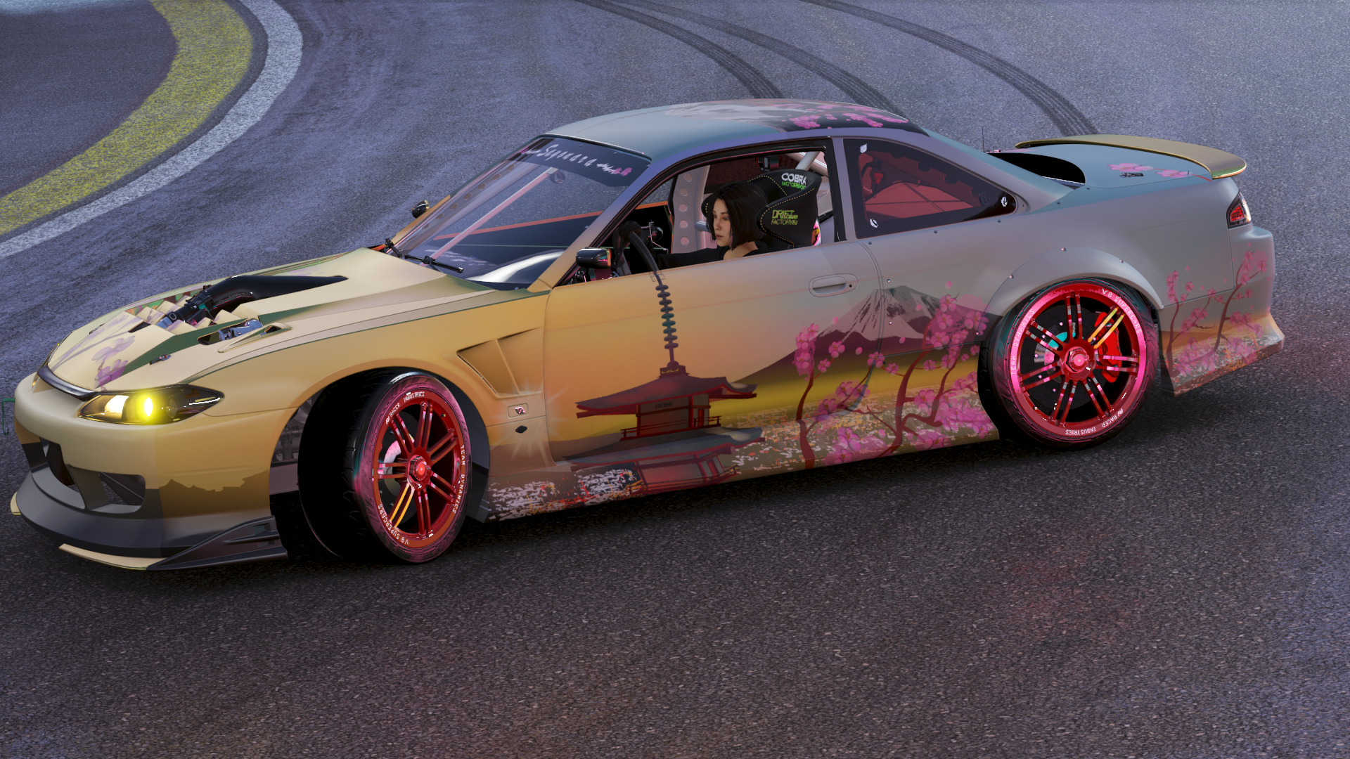 artwork, Japan, car, drift Gallery HD Wallpaper