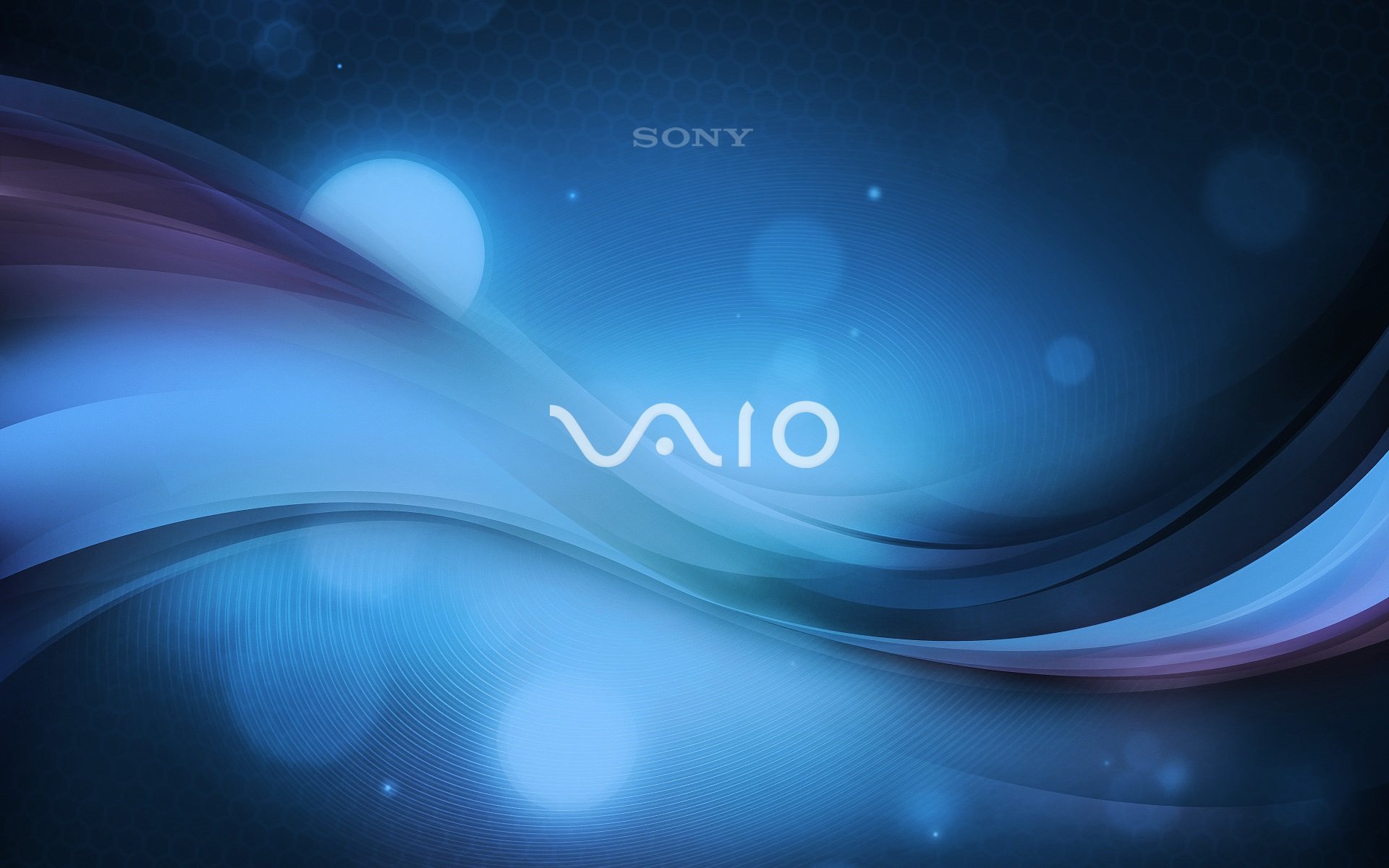 Wallpaper Sony Vaio logo, blue abstract background 1920x1200 HD Picture, Image