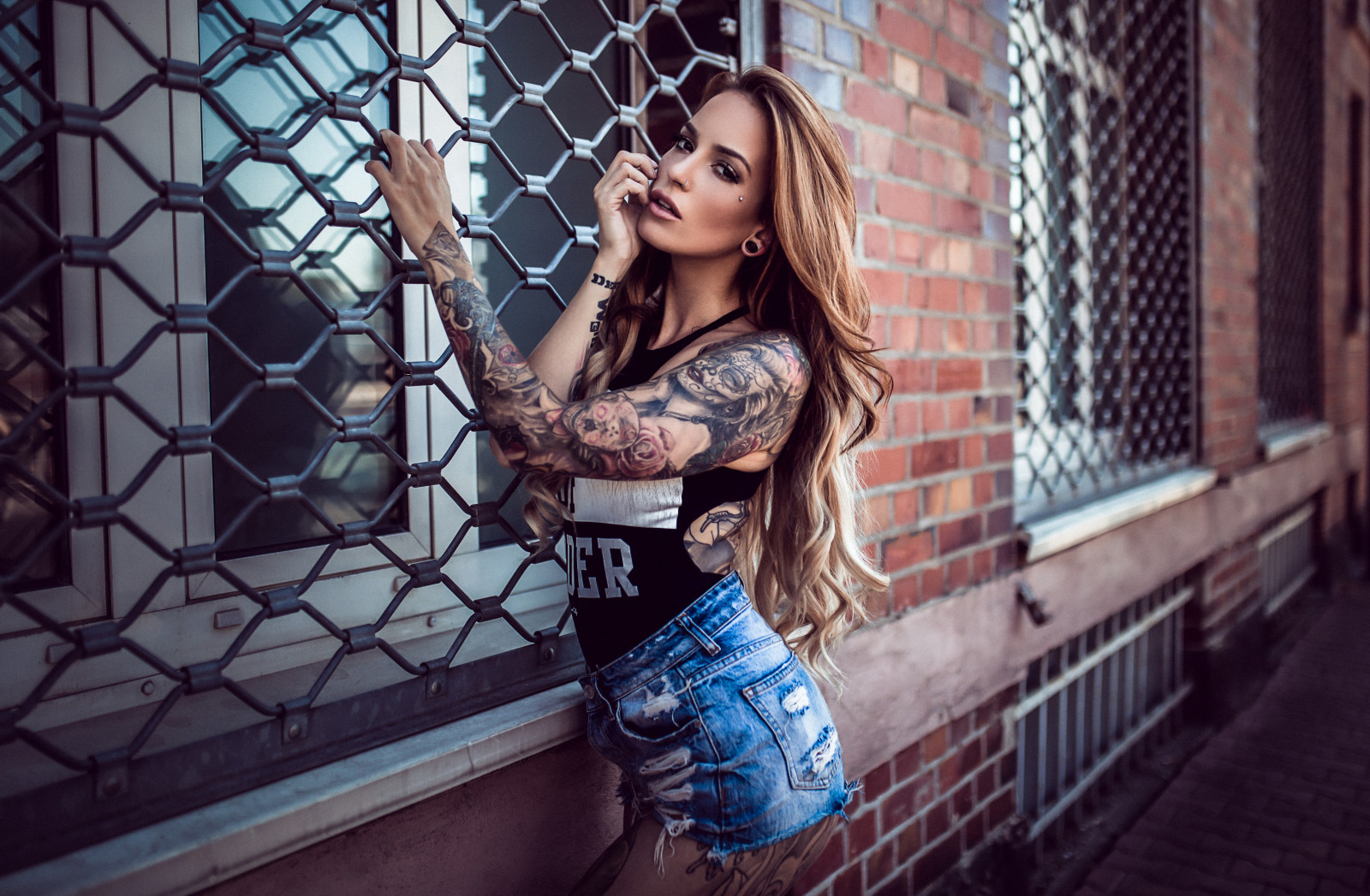Wallpaper, tattoo, Tattoo Lady D, model, inked girls 5216x3414