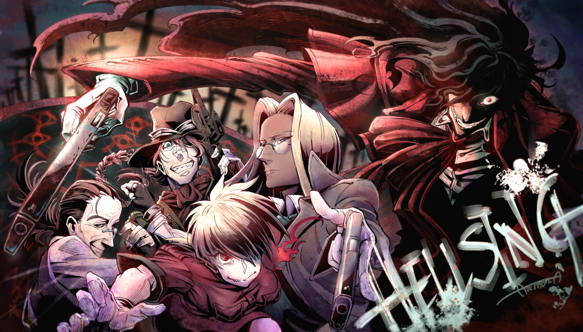 Alucard and Integra - Hellsing & Anime Background Wallpapers on Desktop  Nexus (Image 595952)