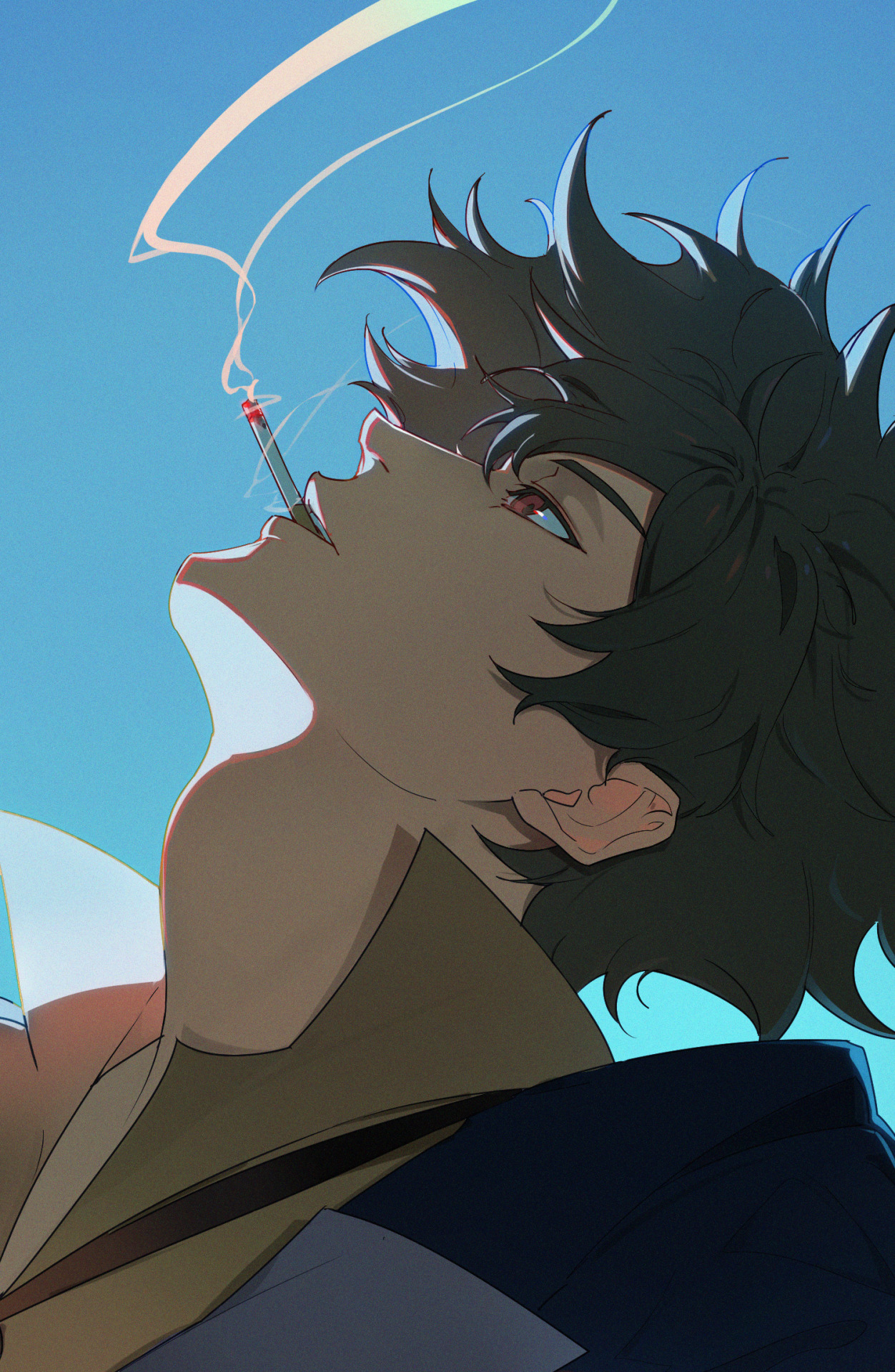 Hasil gambar untuk anime smoking | Anime, Anime guy blue hair, Anime guys-demhanvico.com.vn
