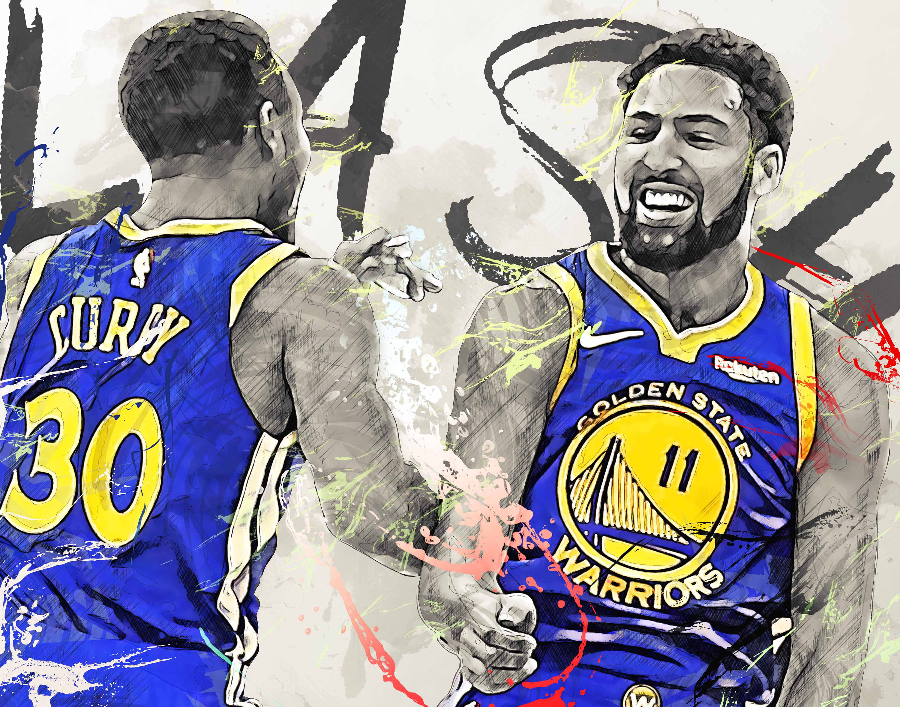 Steph Curry Klay Thompson Poster Golden State Warriors