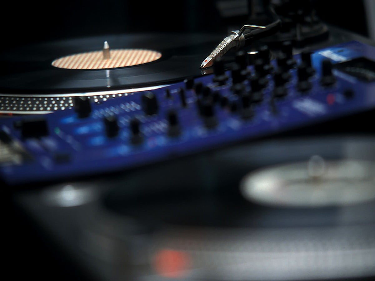 Turntables, Electronics, Mixing Console background. Download Free image