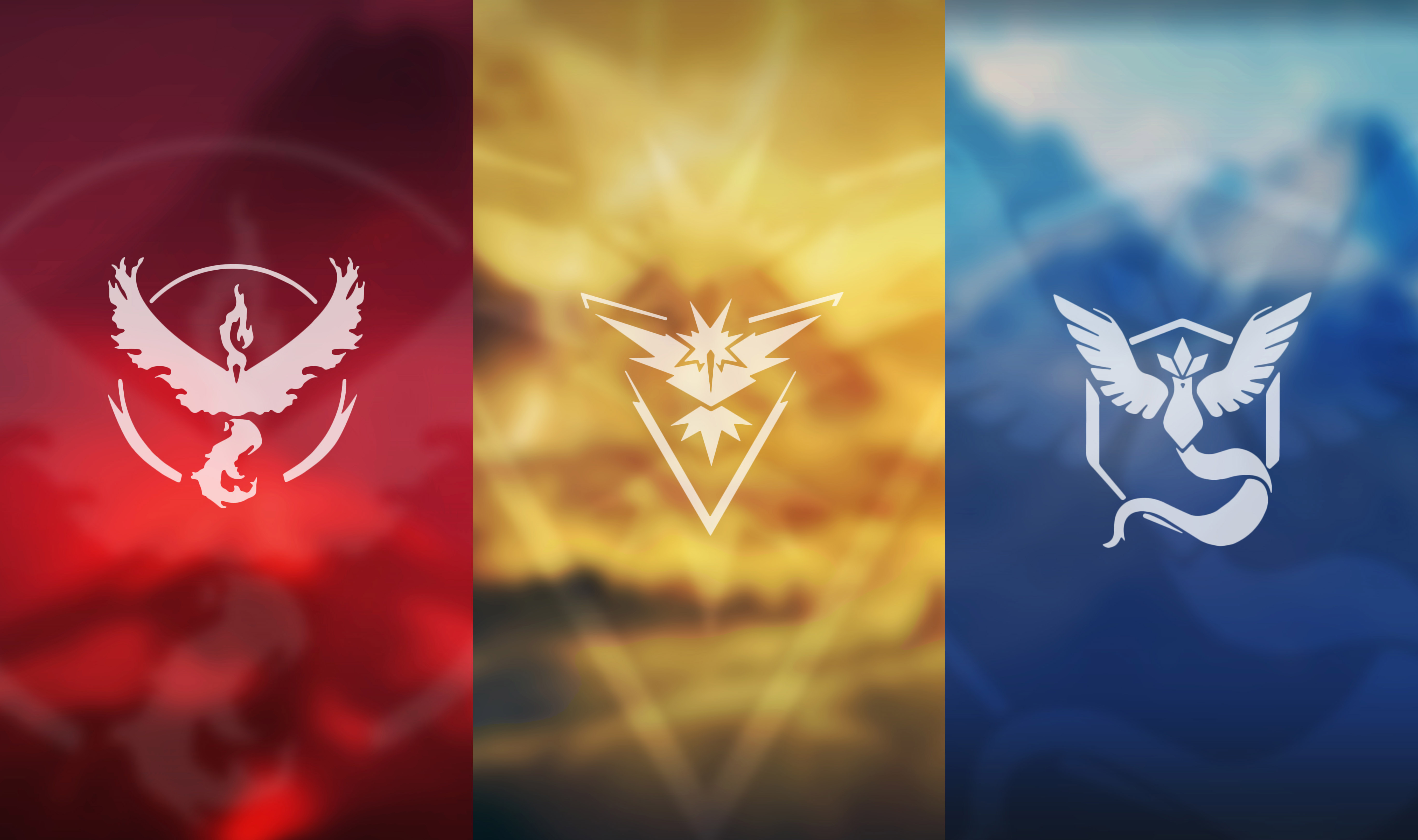 Teams, Team Yellow, Team Red, Team Valor, Team Blue, Team Instinct, Pokemon Go, Team Mystic Gallery HD Wallpaper