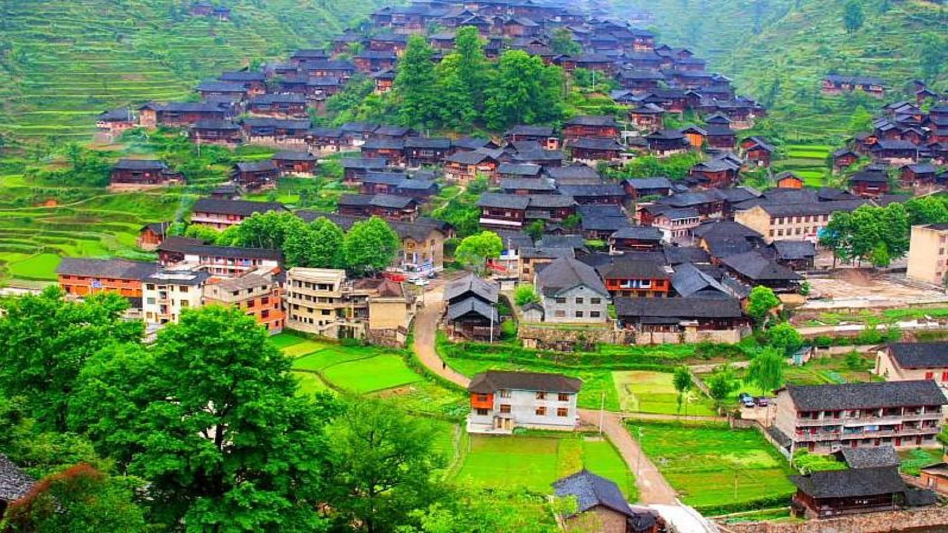 A beautiful Chinese village [1920x1080]. Beautiful villages, Most beautiful cities, Village