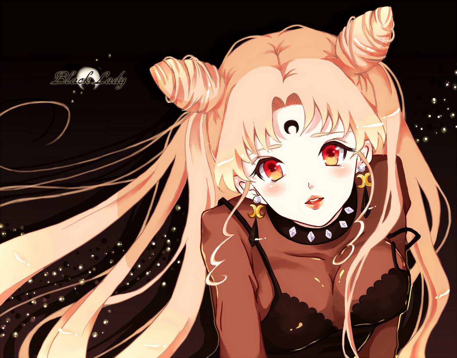 Wallpaper, Black Lady, Sailor Moon 1500x1176