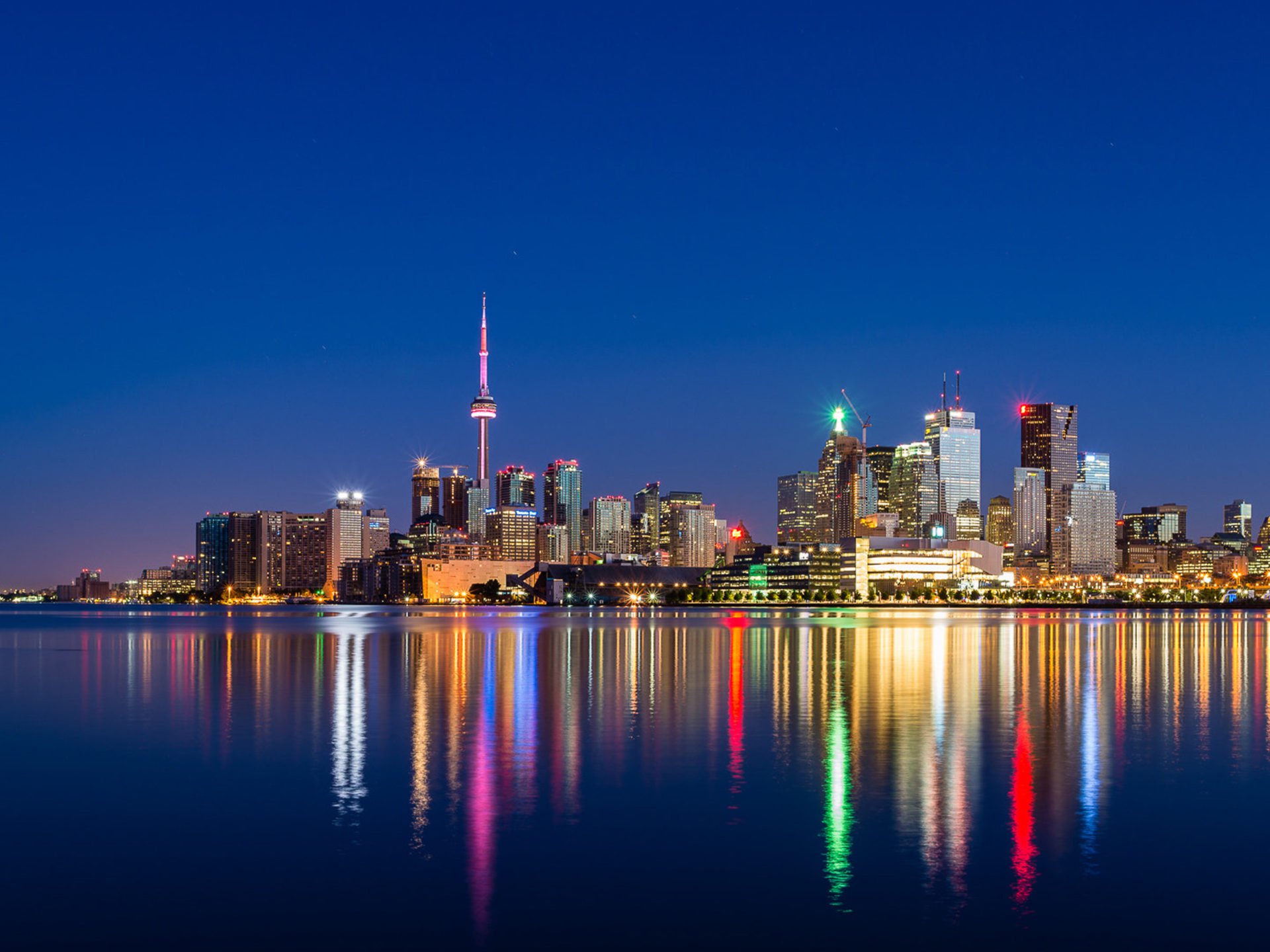 Toronto Skyline At Night Image Android Wallpaper For Your Desktop Or Phone 3840x2160, Wallpaper13.com
