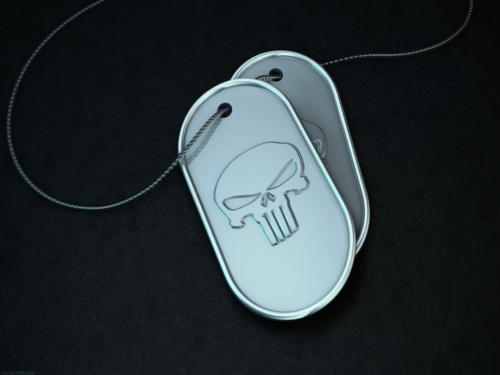 Skull Dog tag wallpaper. Skull Dog tag