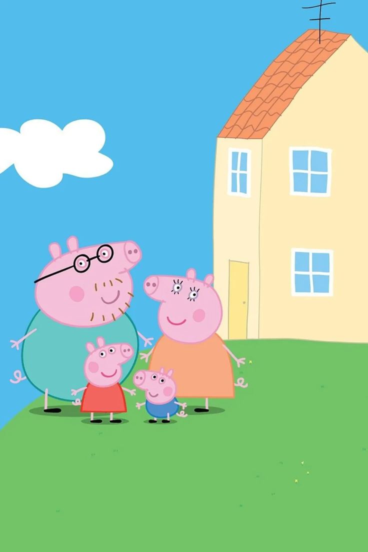 Peppa Pig House Wallpaper. Festa infantil peppa pig, Peppa pig, Festa infantil peppa