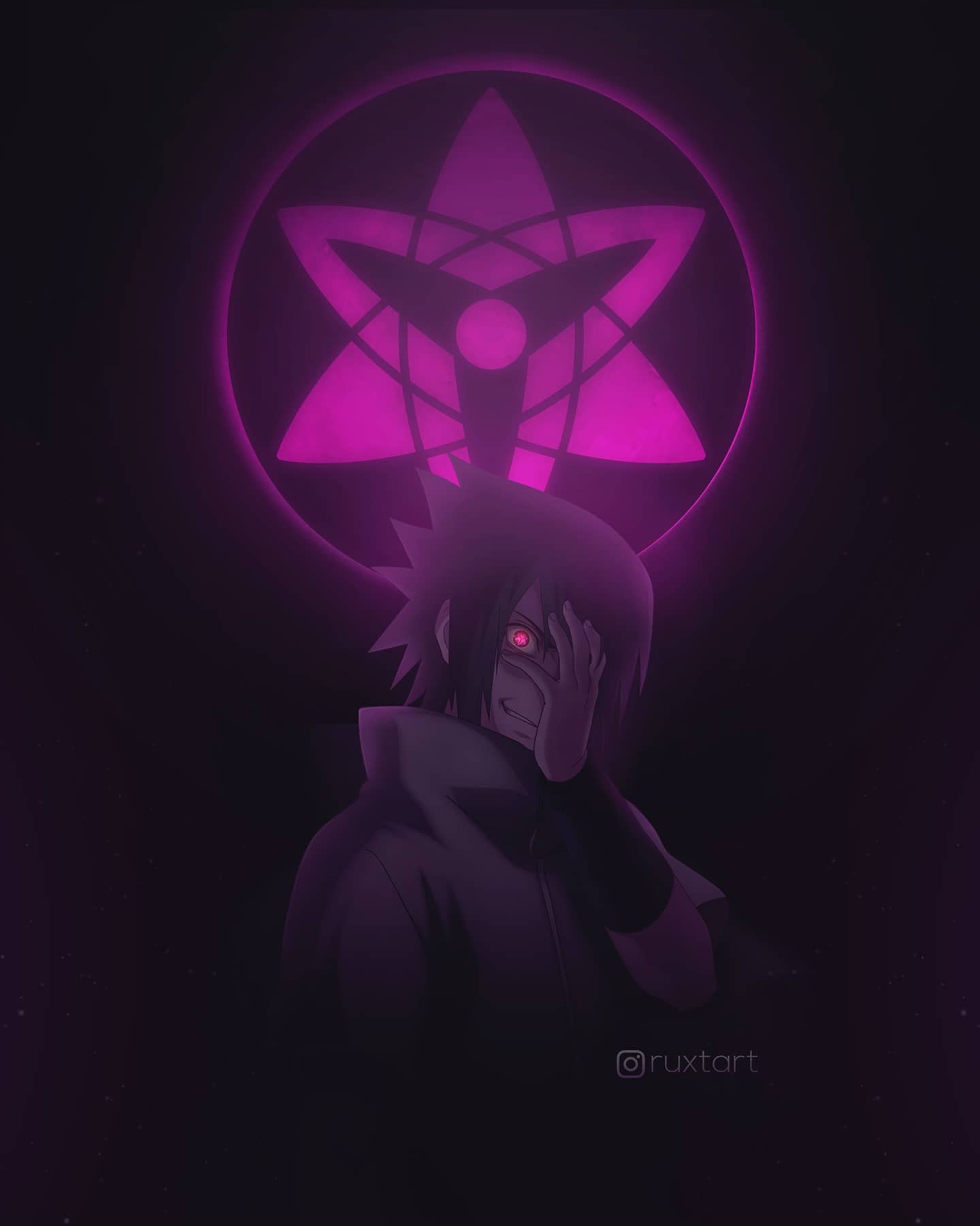 Sasuke wallpaper by me (IG: @ruxt.art)