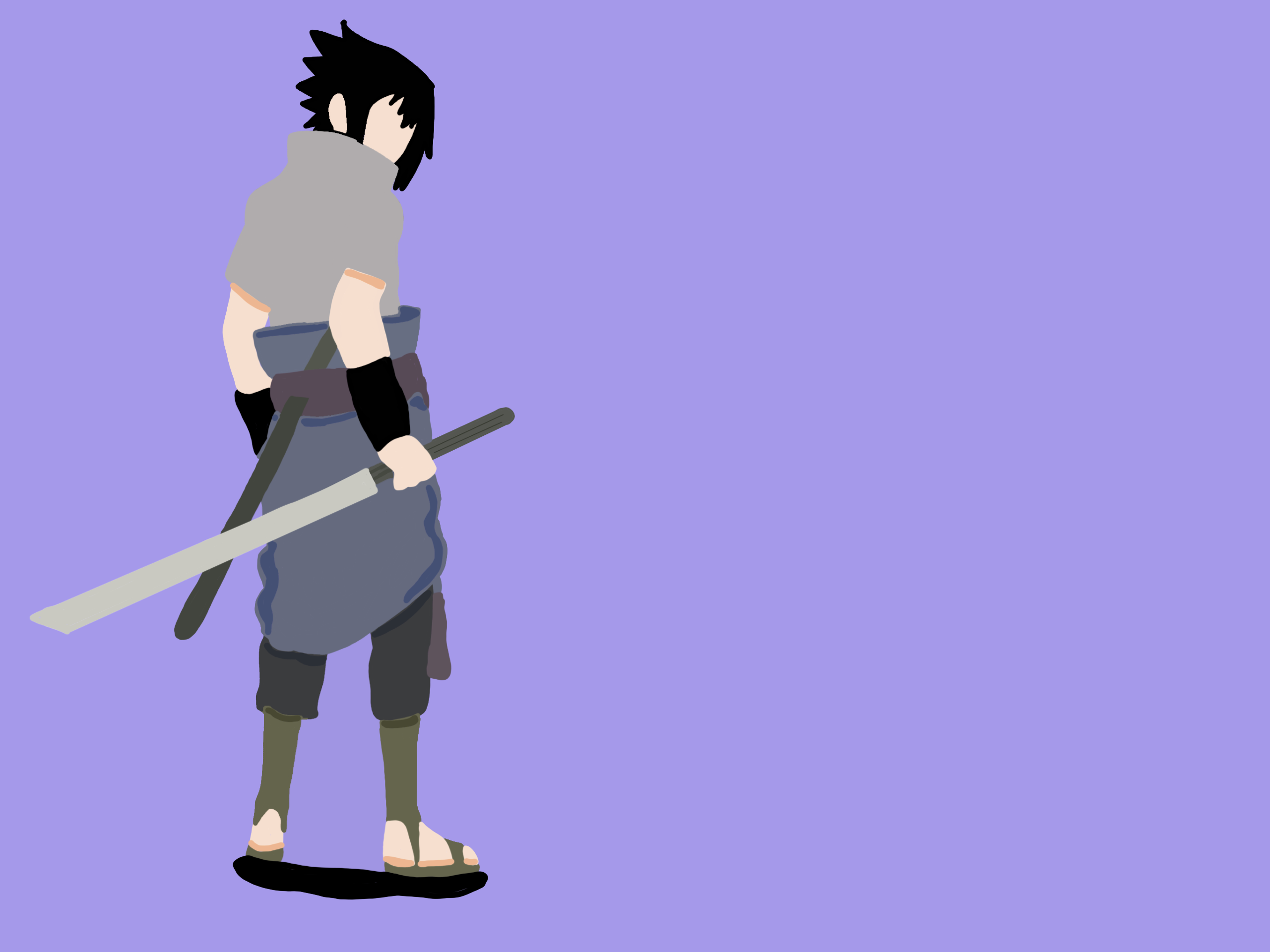 I made a Sasuke minimalistic wallpaper plz don't steal