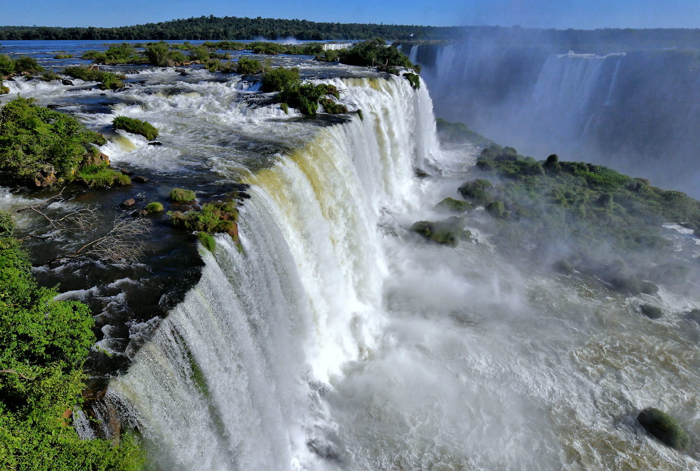 Elevated View of Devil's Throat at Iguaçu Falls in Foz do Iguaçu, Brazil