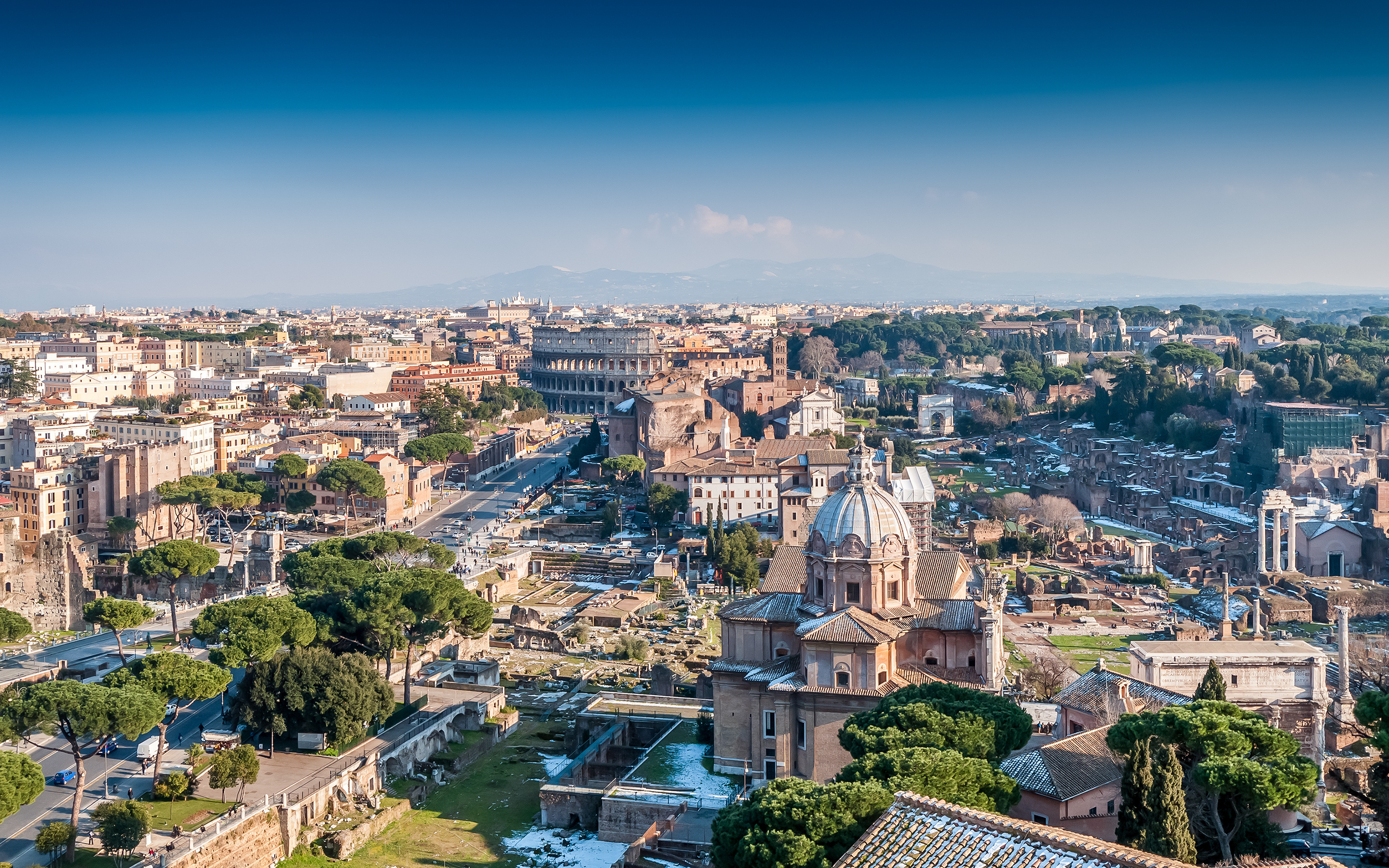 The ancient city of Rome, Italy Desktop wallpaper 1024x600