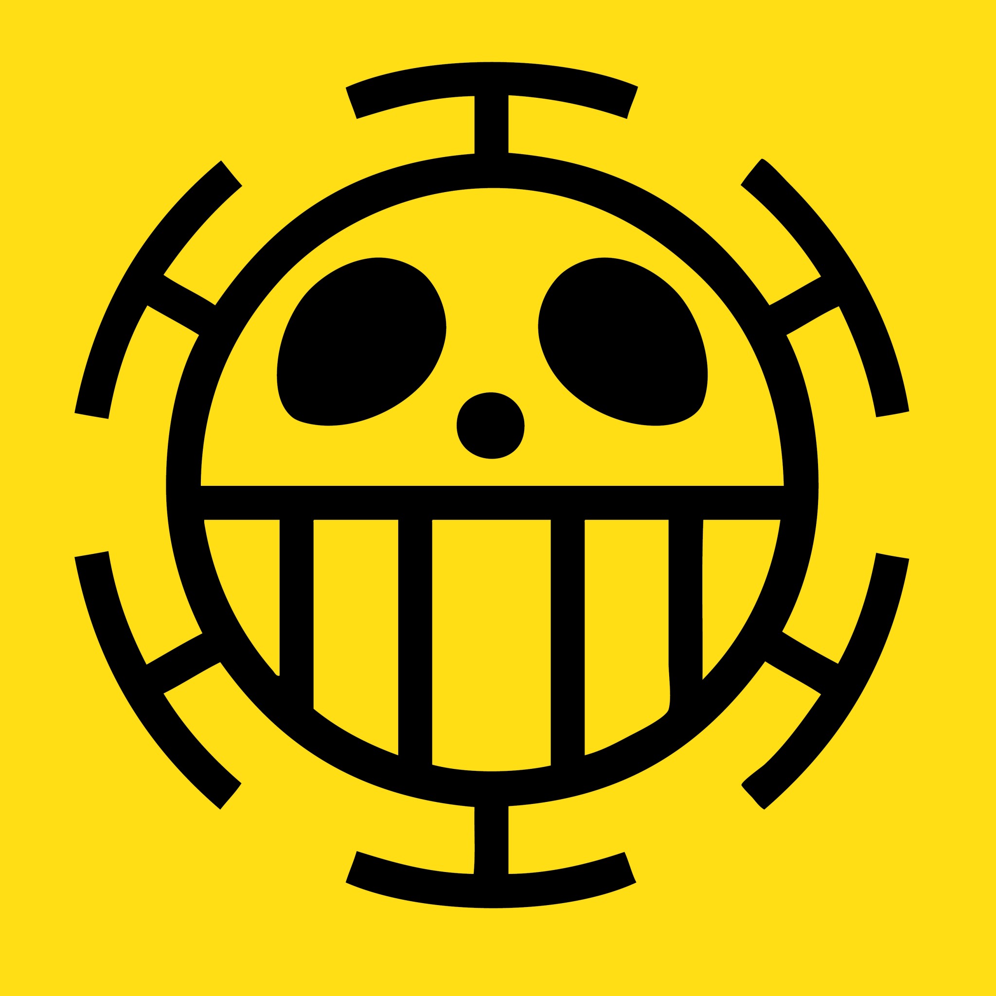 Download Trafalgar Law Yellow Logo 2048 x 2048 Wallpaper